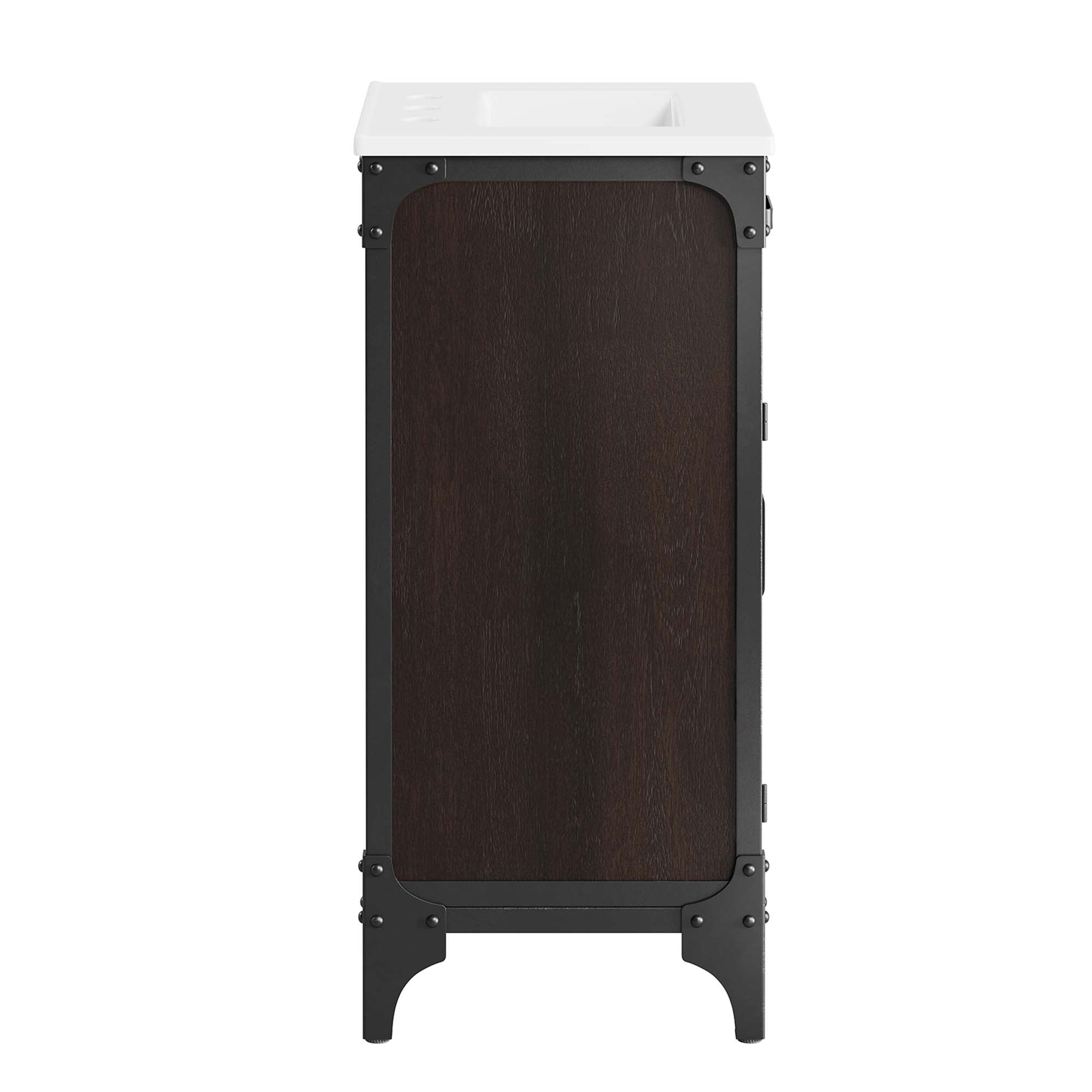 Steamforge 18" Bathroom Vanity, White black