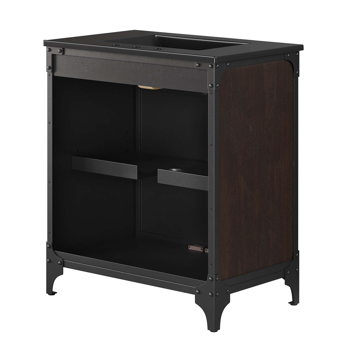Steamforge 30" Bathroom Vanity, Black Black