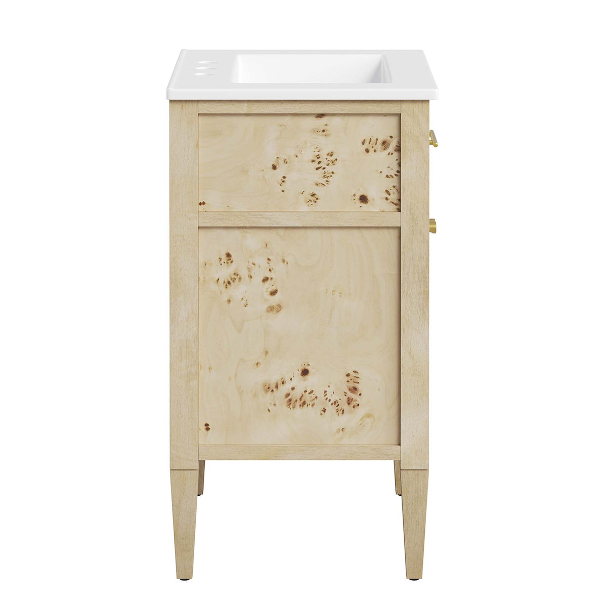 Elysian 24" Wood Bathroom Vanity, White Burl