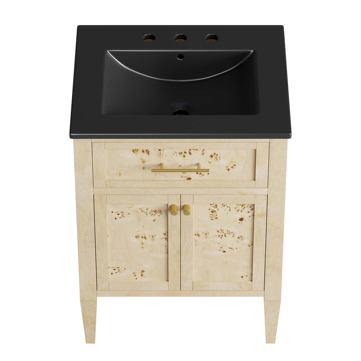 Elysian 24" Wood Bathroom Vanity, Black Burl
