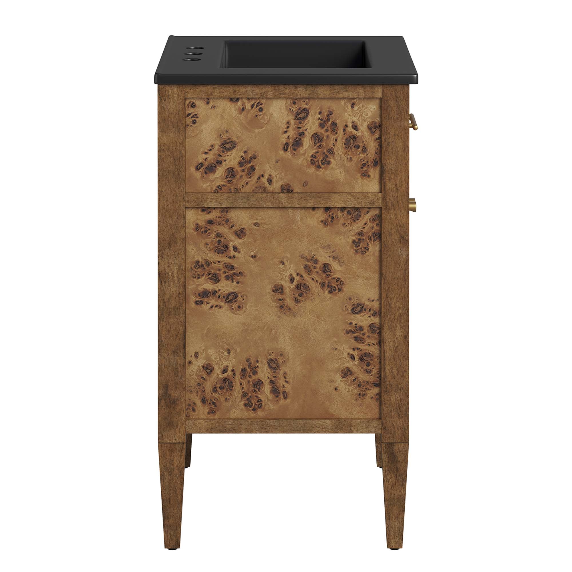 Elysian 24" Wood Bathroom Vanity, Black Brown