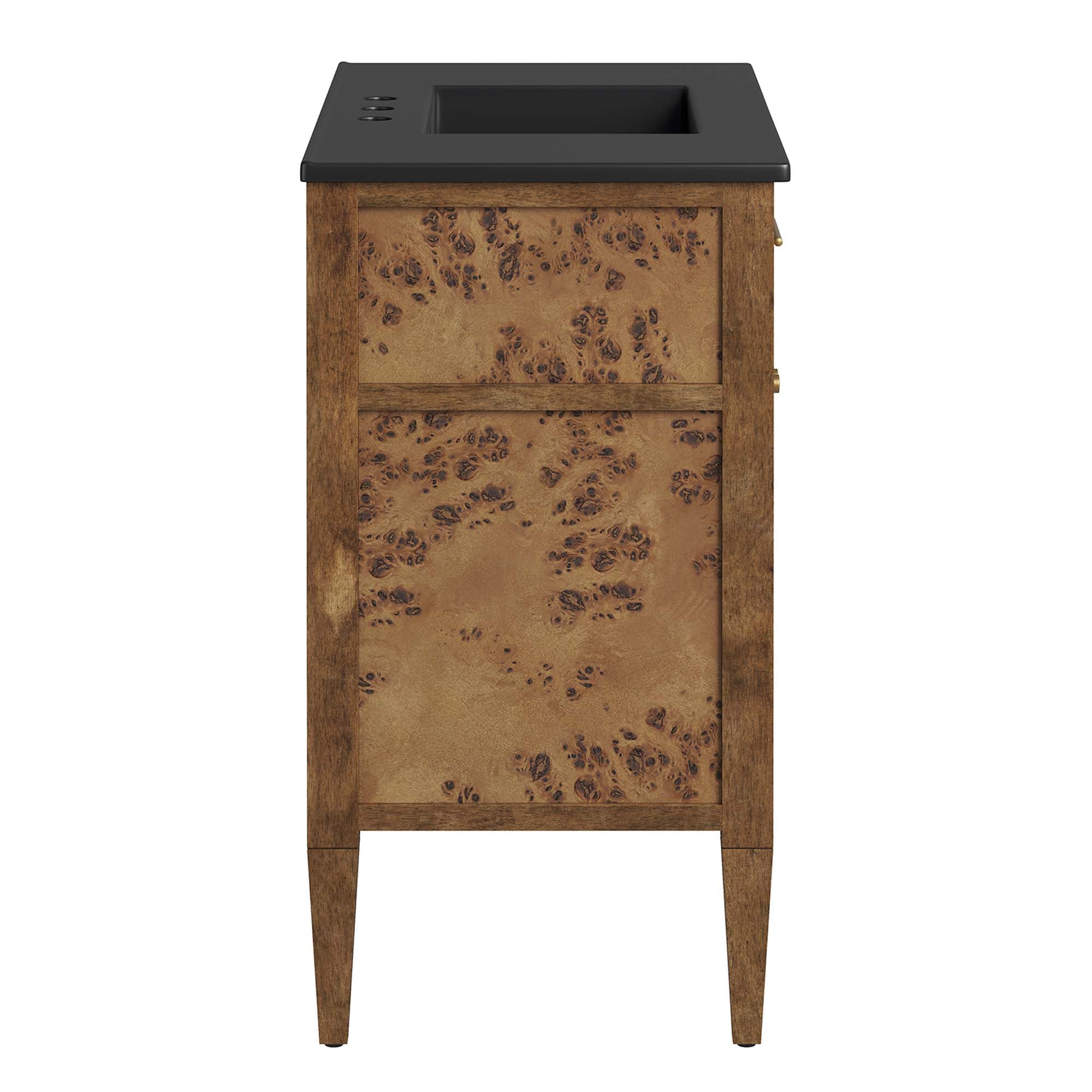 Elysian 36" Wood Bathroom Vanity, Black Brown
