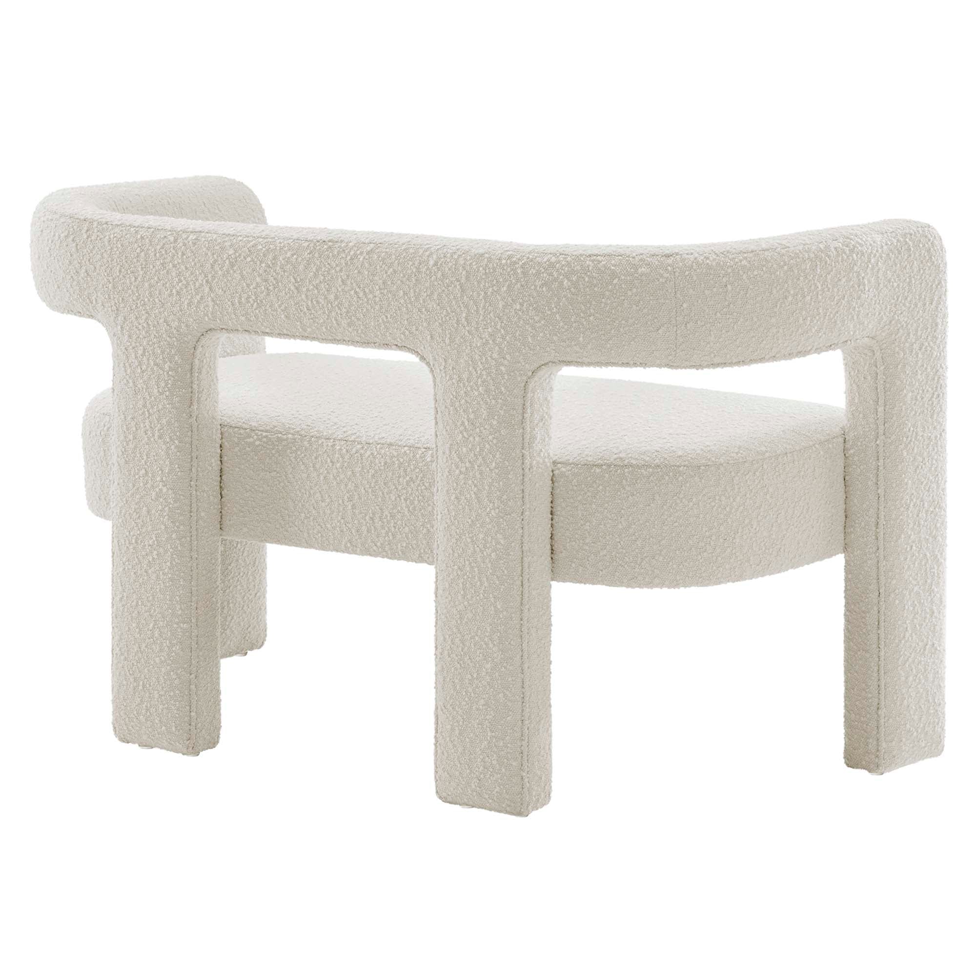 Kayla Boucle Upholstered Loveseat, Ivory