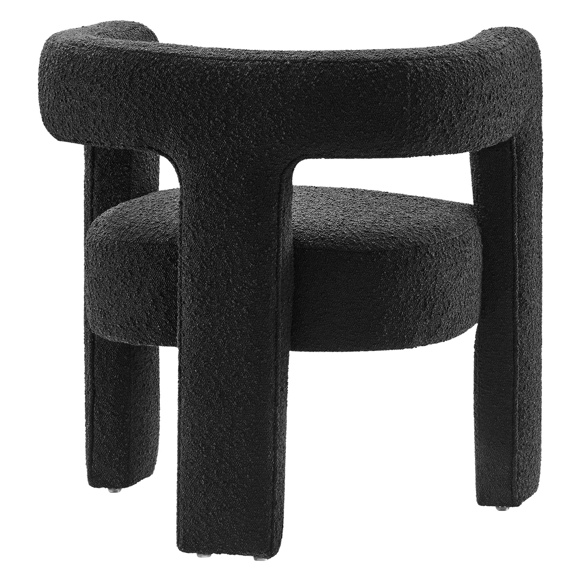 Kayla Boucle Upholstered Armchair, Black
