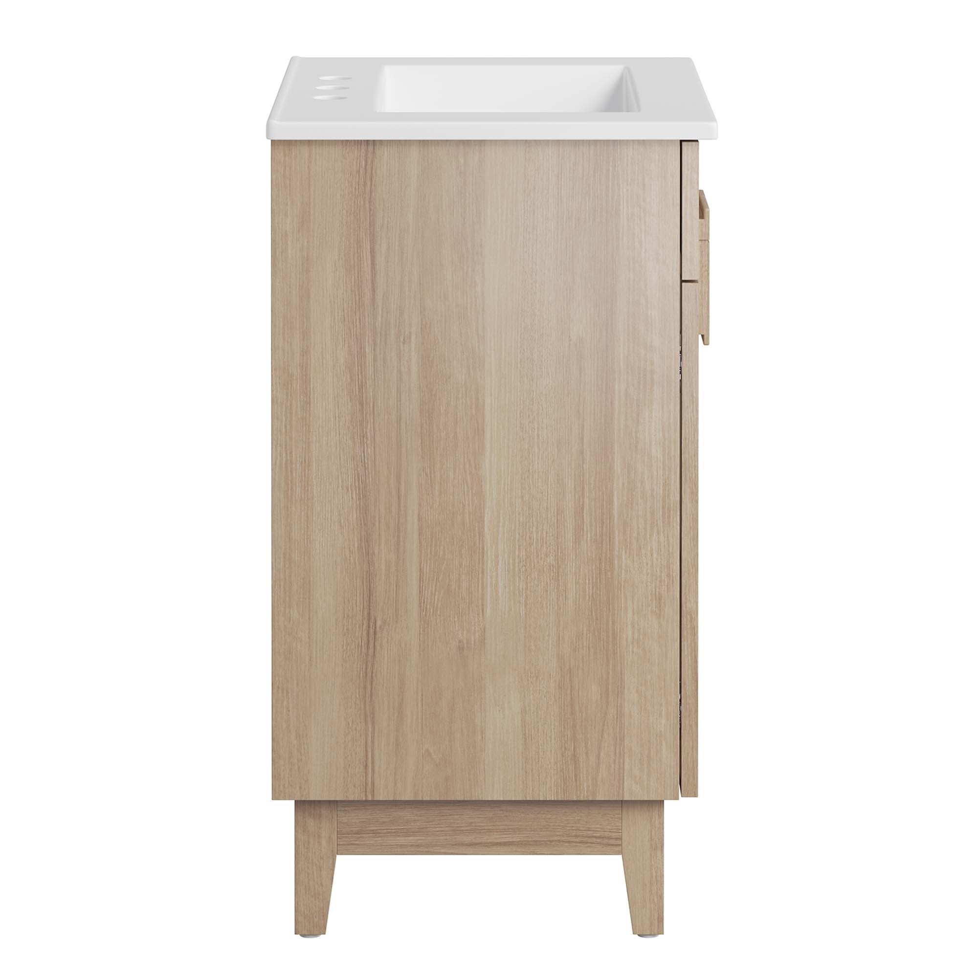 Miles 24" Bathroom Vanity, White Oak
