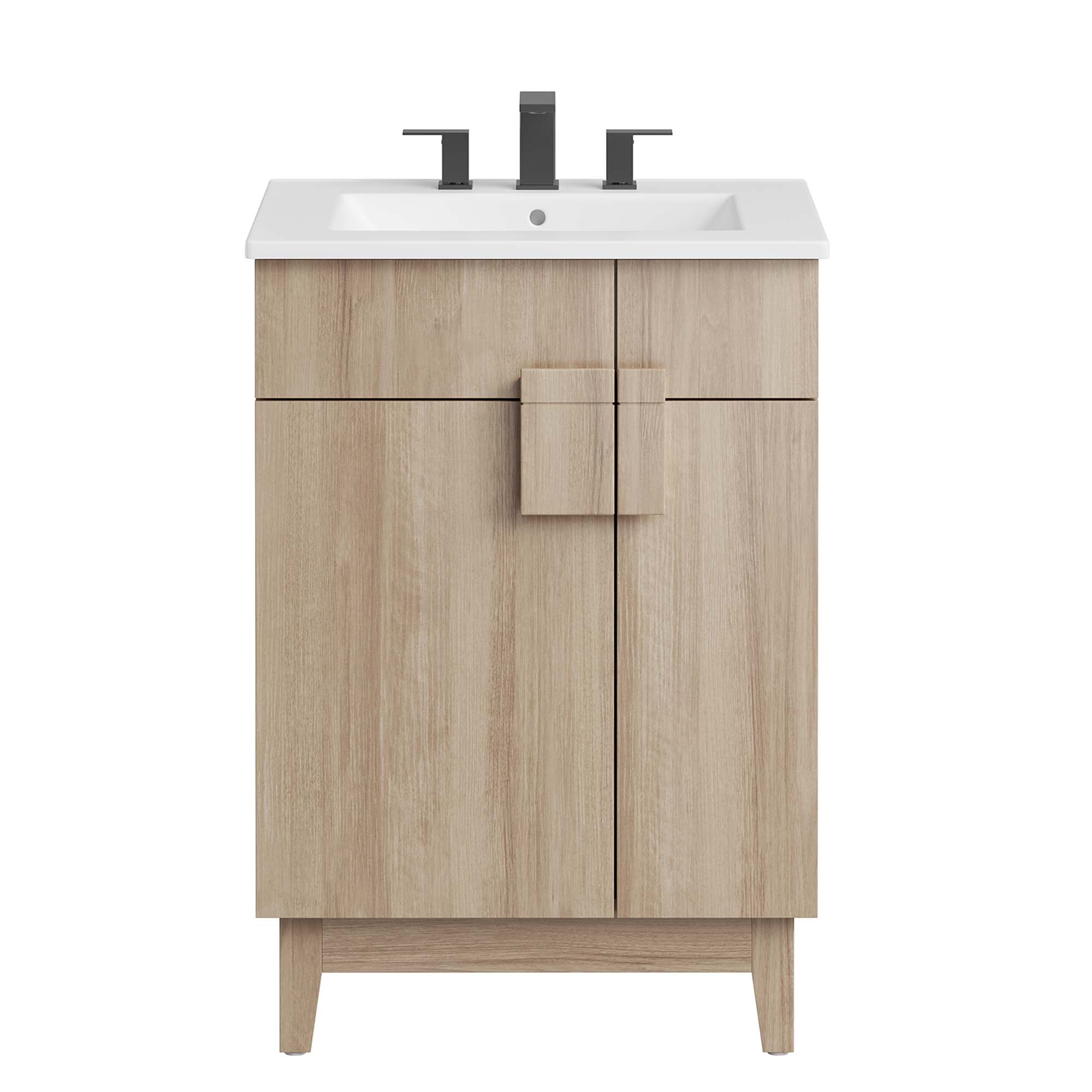 Miles 24" Bathroom Vanity, White Oak