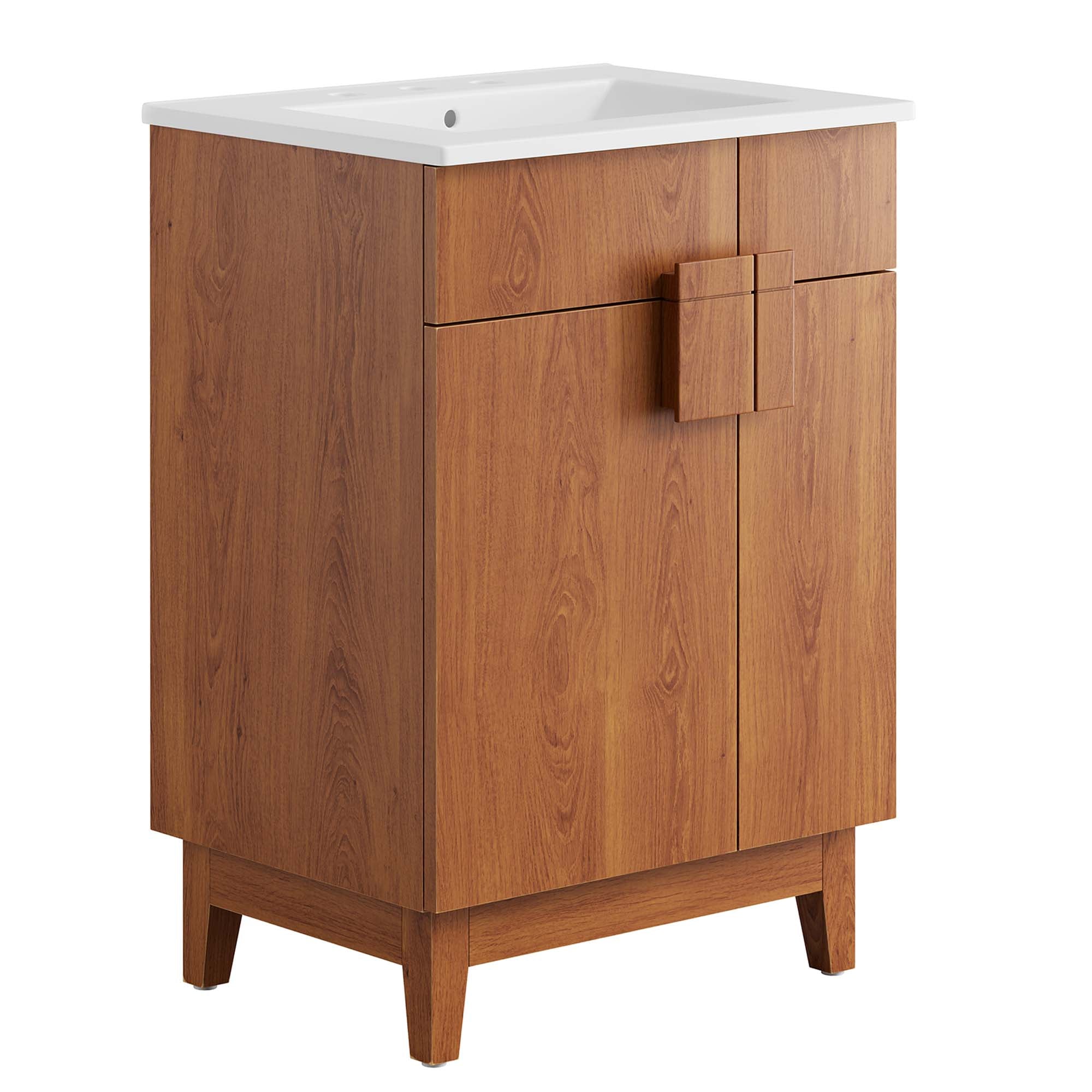 Miles 24" Bathroom Vanity, White Walnut