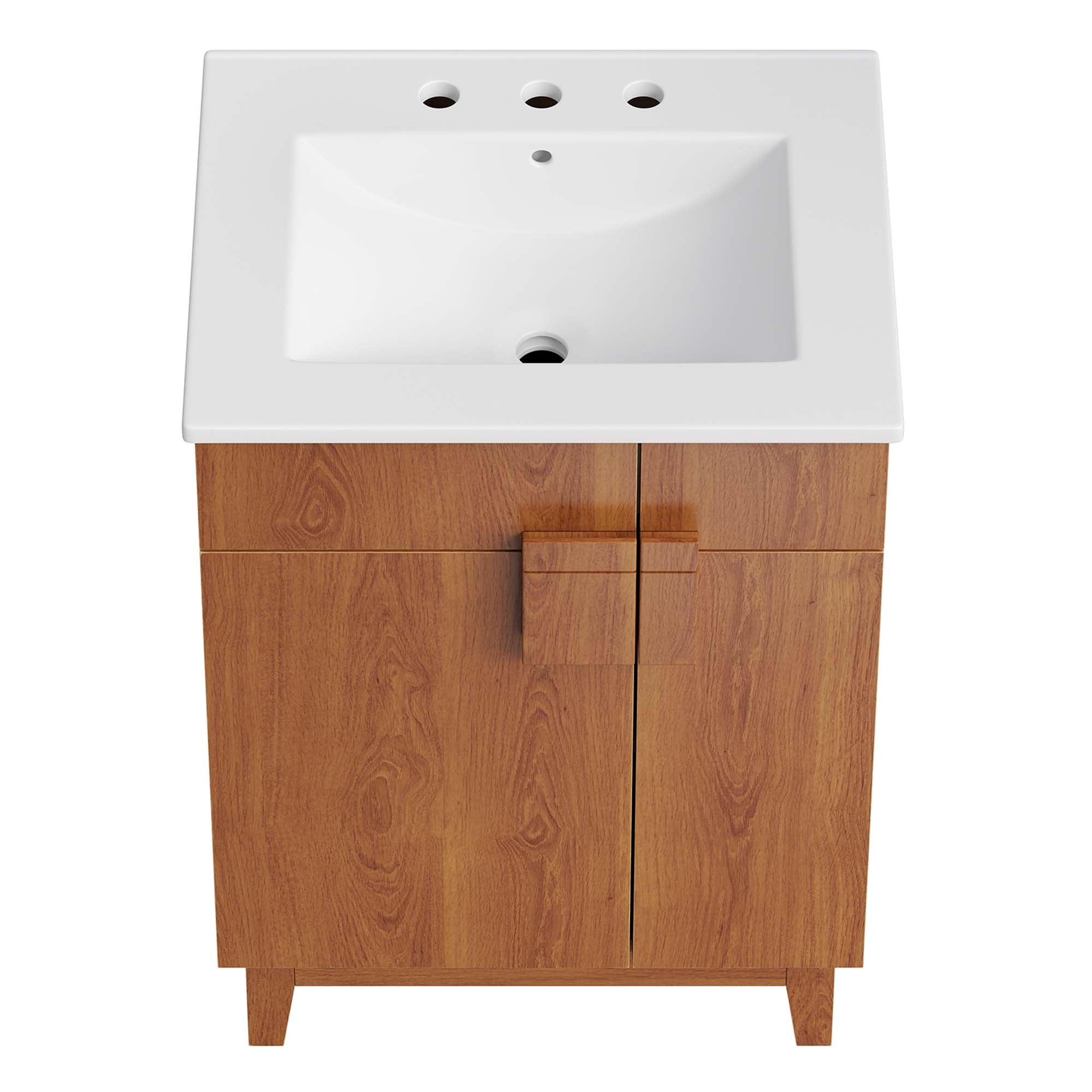 Miles 24" Bathroom Vanity, White Walnut