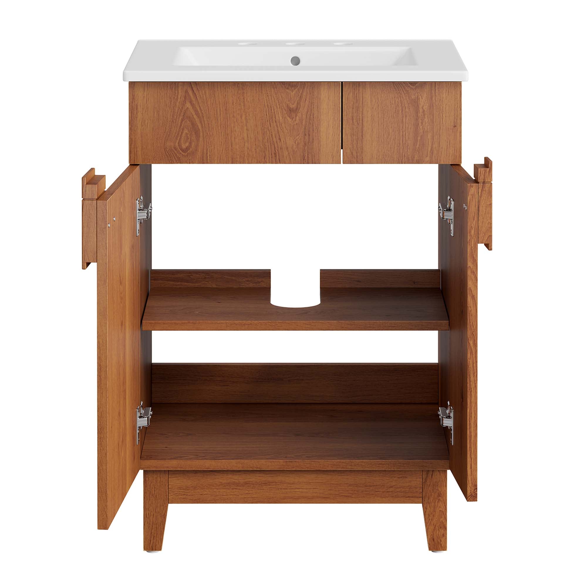 Miles 24" Bathroom Vanity, White Walnut
