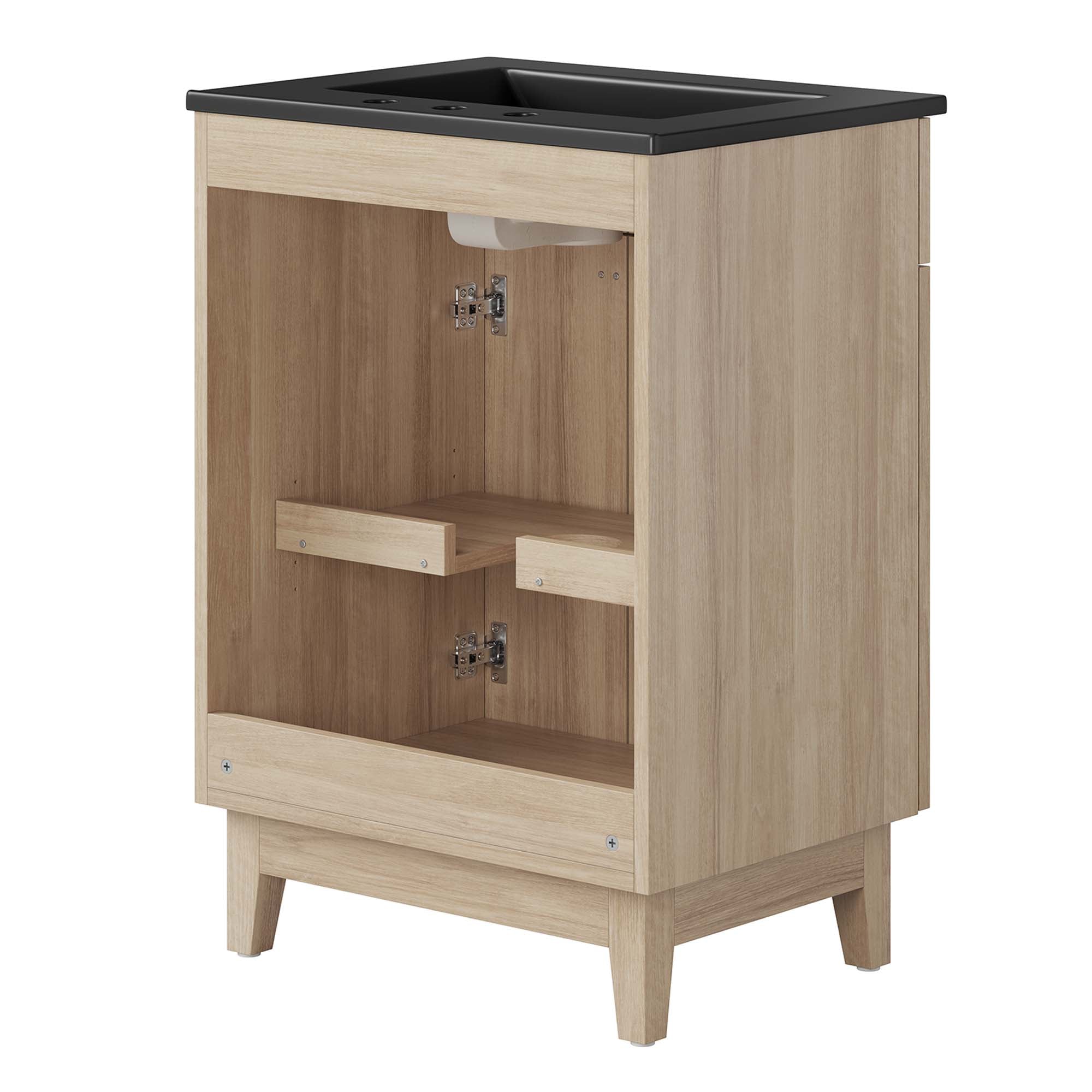 Miles 24" Bathroom Vanity, Black Oak