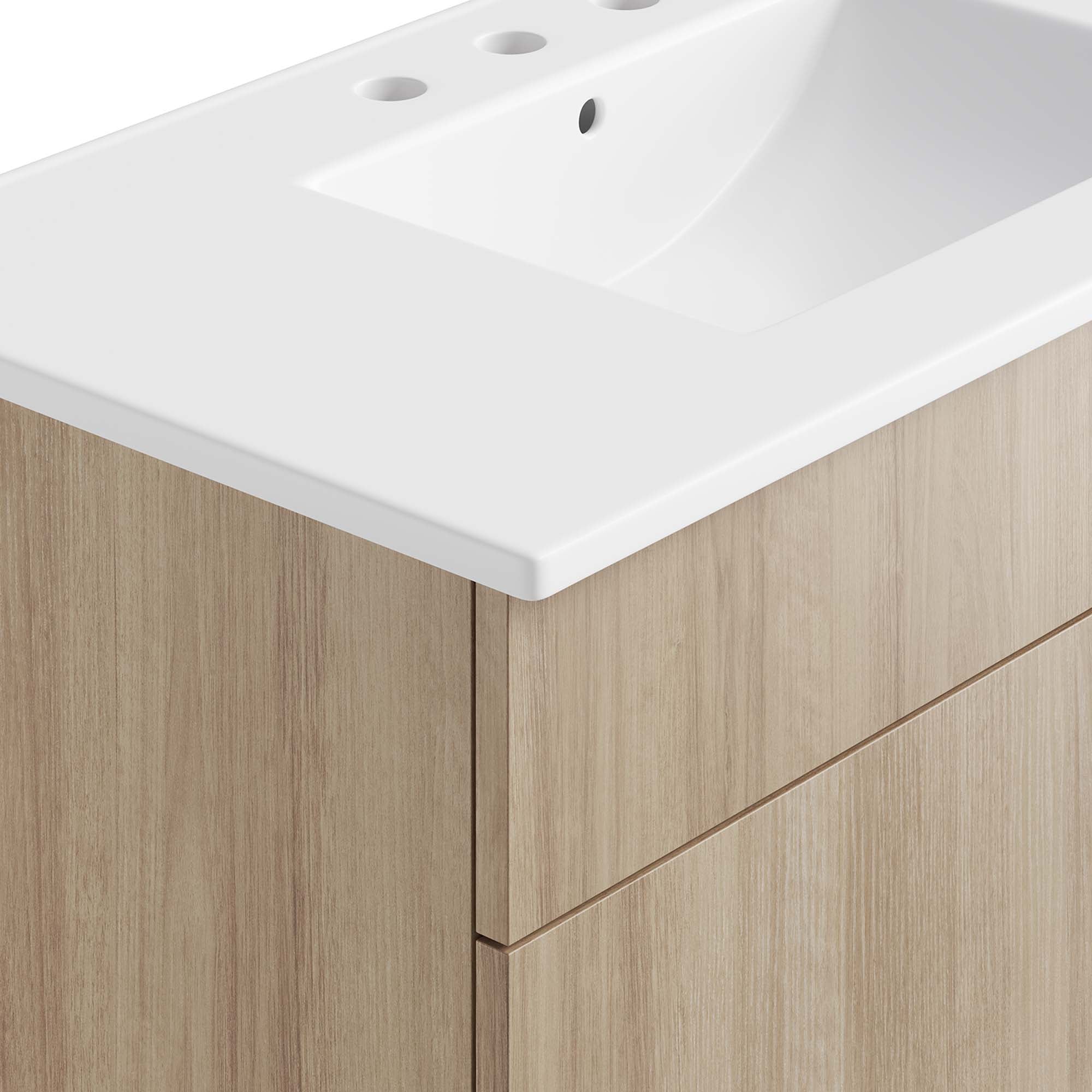 Miles 36" Bathroom Vanity, White Oak