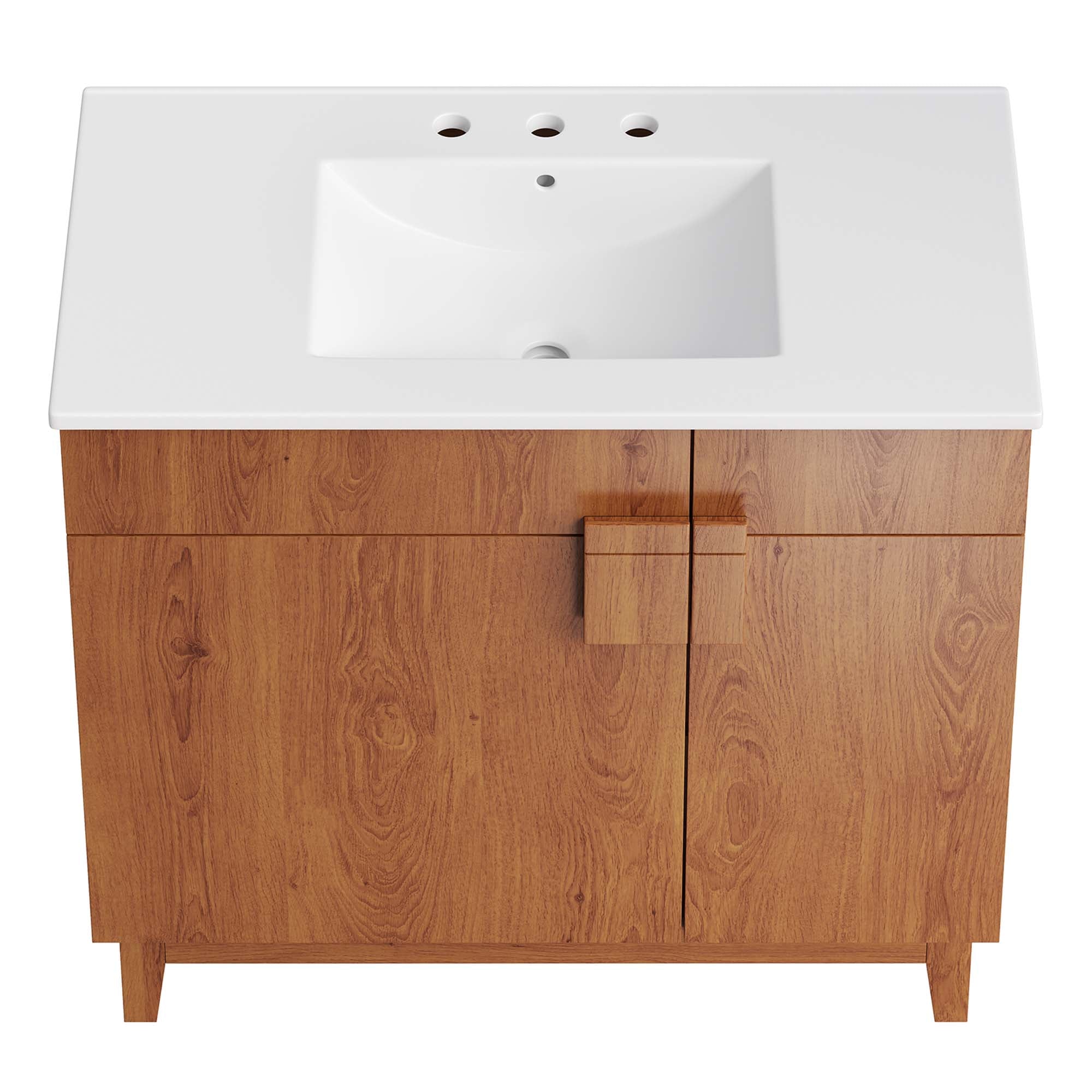 Miles 36" Bathroom Vanity, White Walnut
