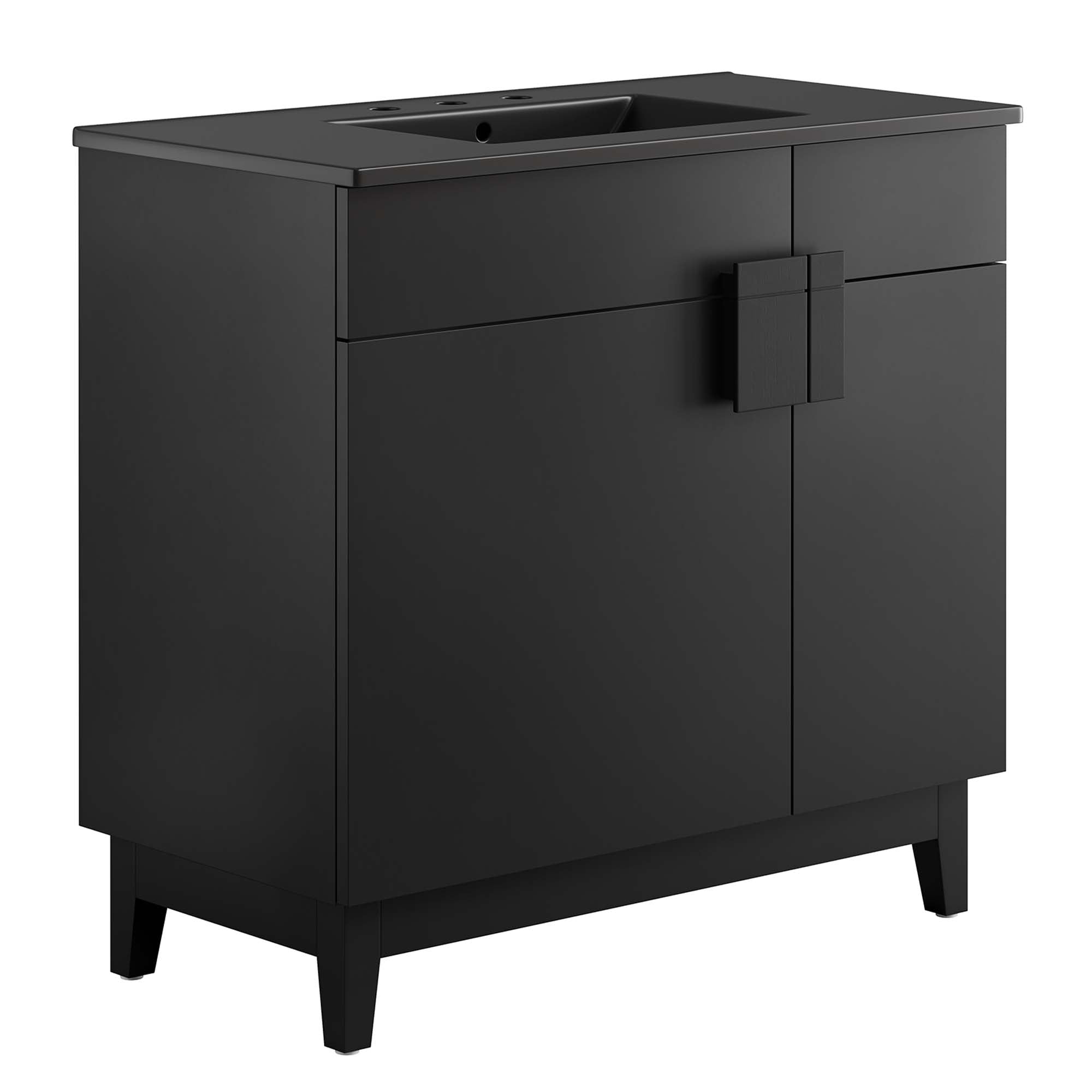 Miles 36" Bathroom Vanity, Black Black