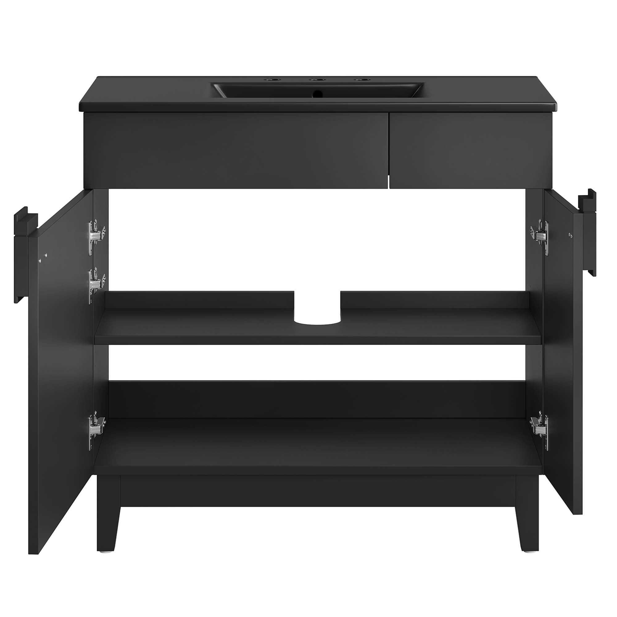 Miles 36" Bathroom Vanity, Black Black