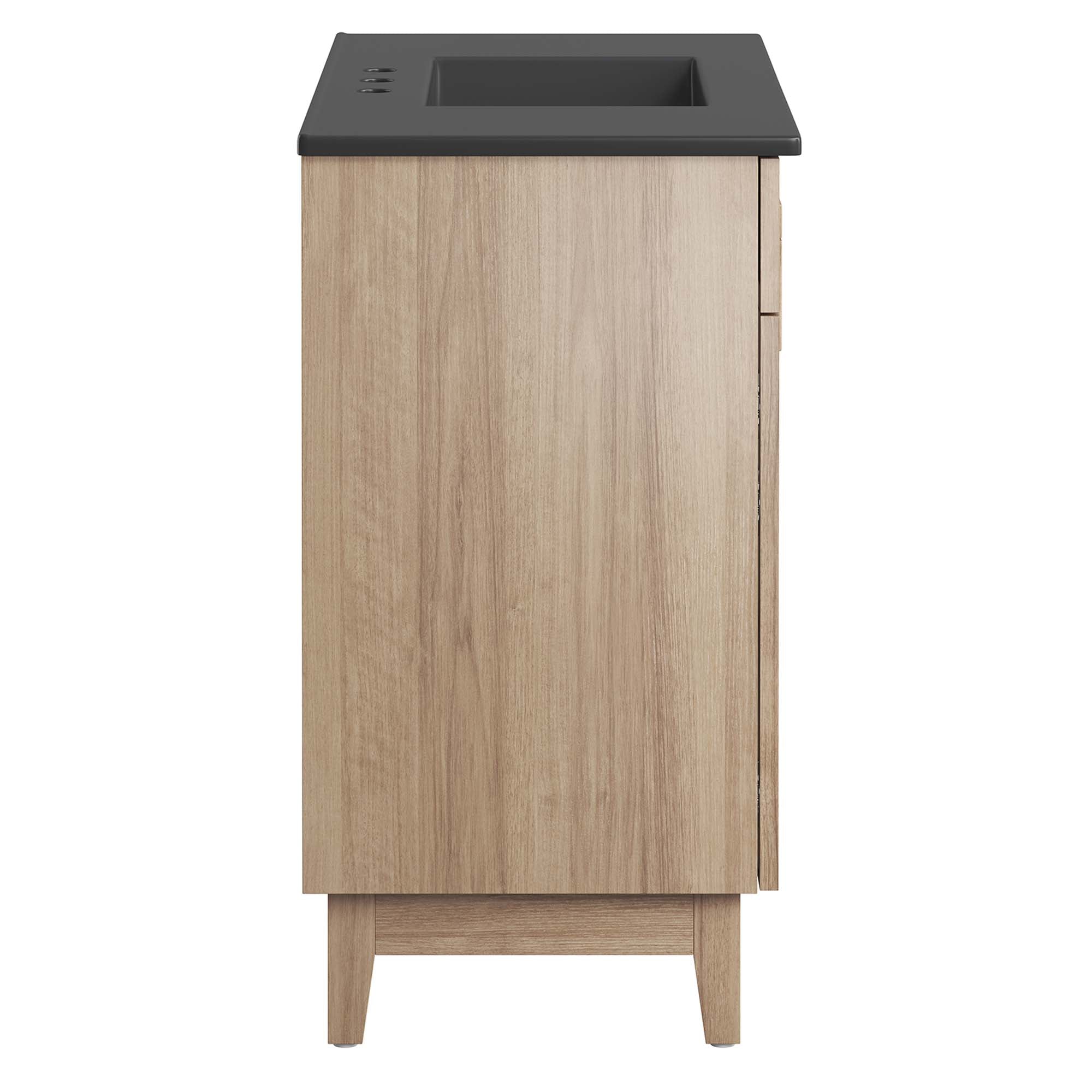 Miles 36" Bathroom Vanity, Black Oak