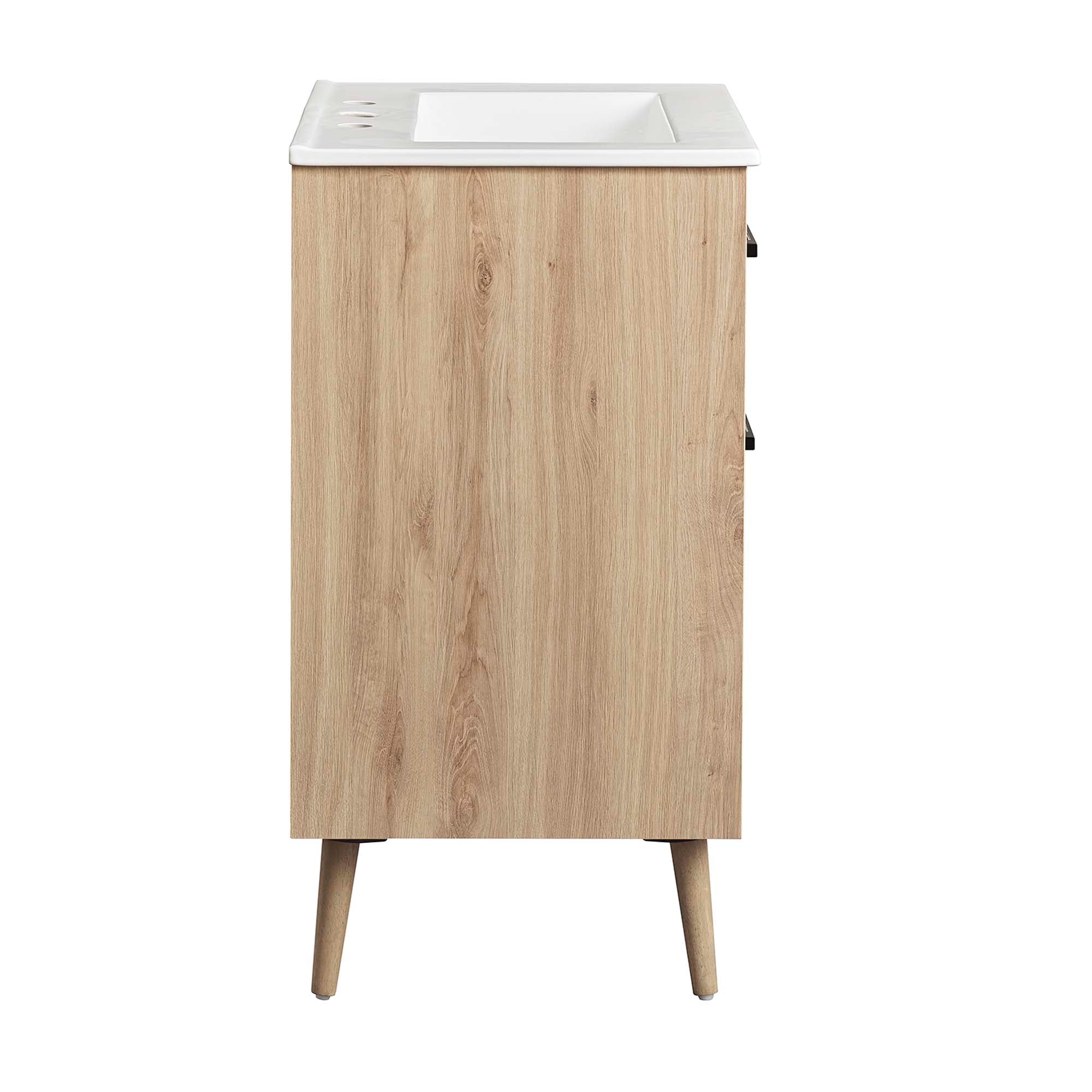 Maverick 24" Bathroom Vanity, White Oak
