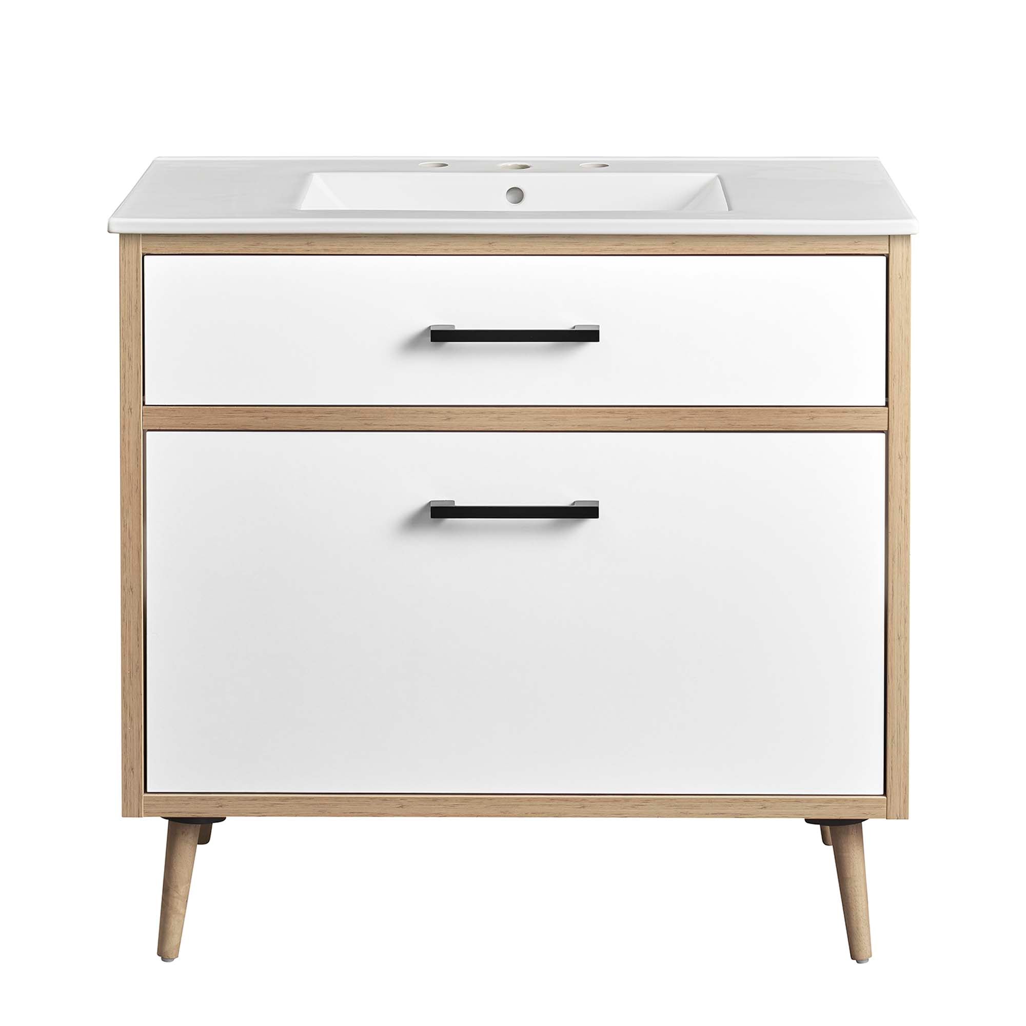 Maverick 36" Bathroom Vanity, White Oak