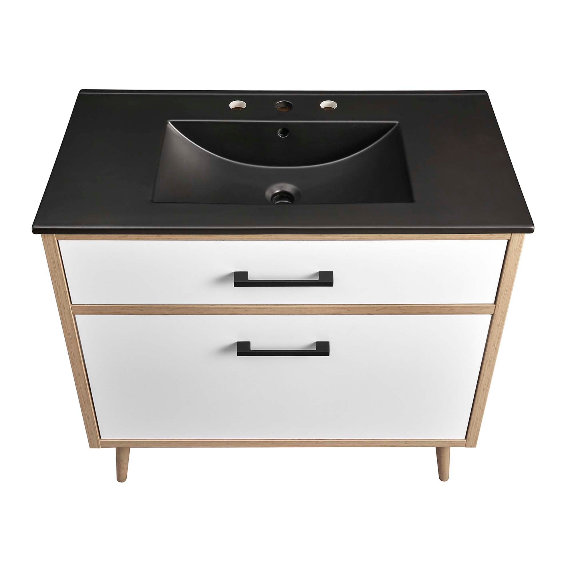 Maverick 36" Bathroom Vanity, Black Oak
