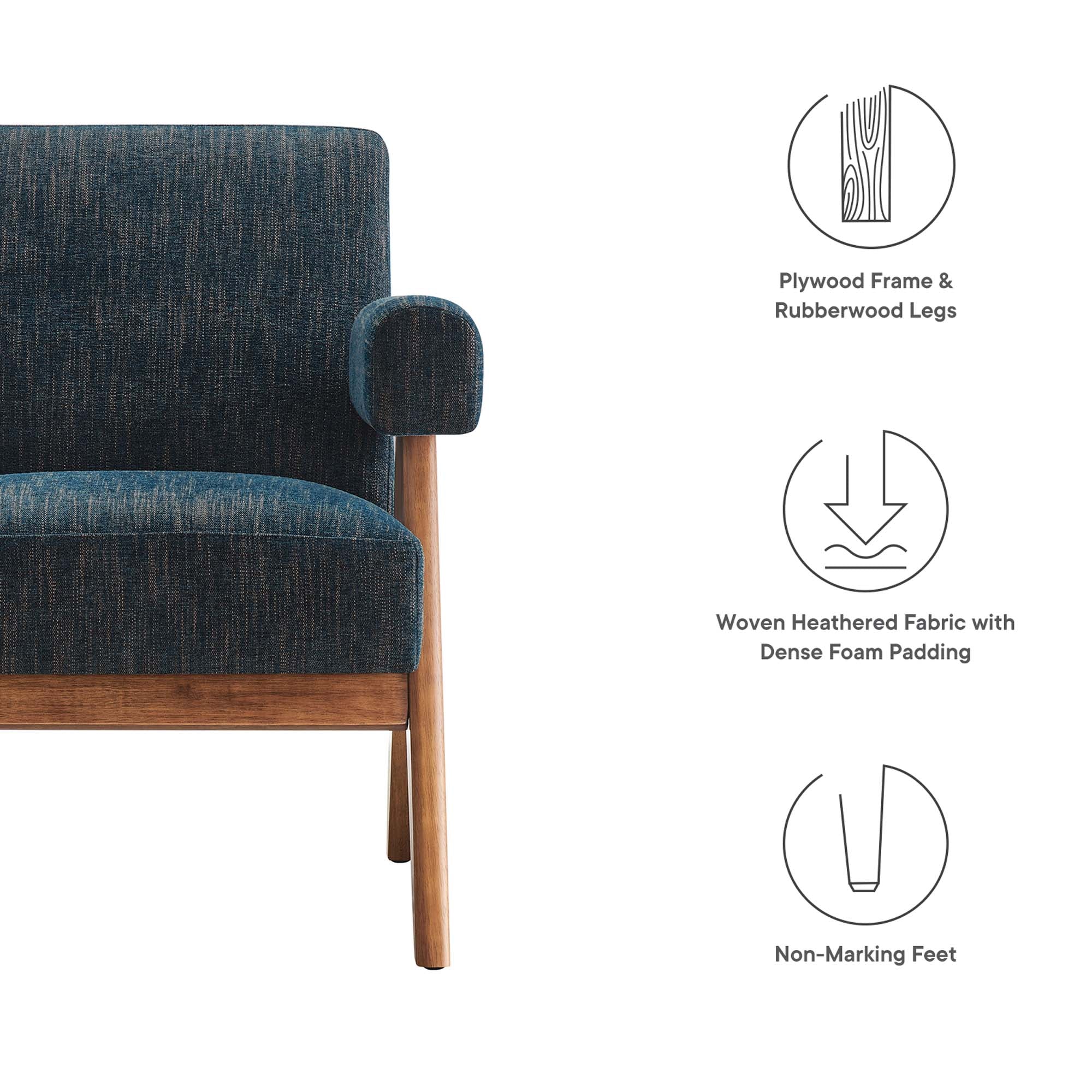 Lyra Fabric Armchair, Azure Fabric