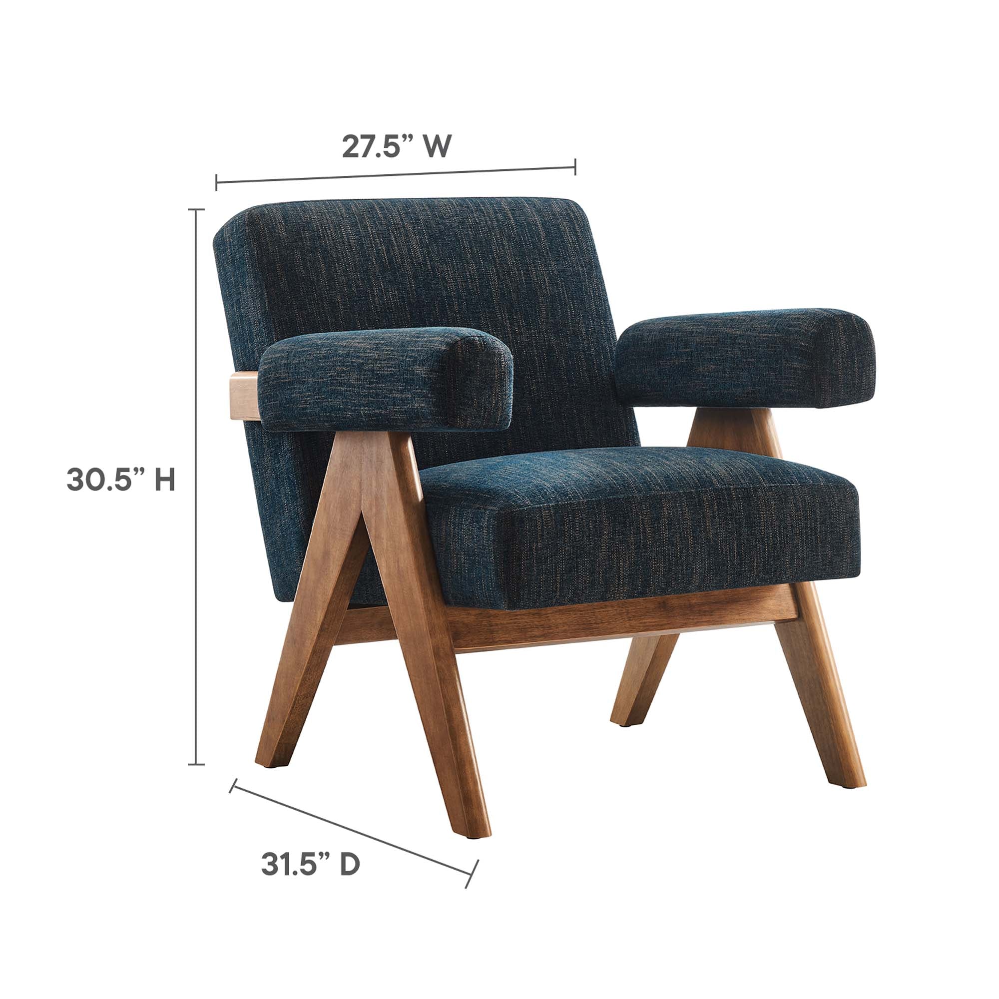 Lyra Fabric Armchair, Azure Fabric