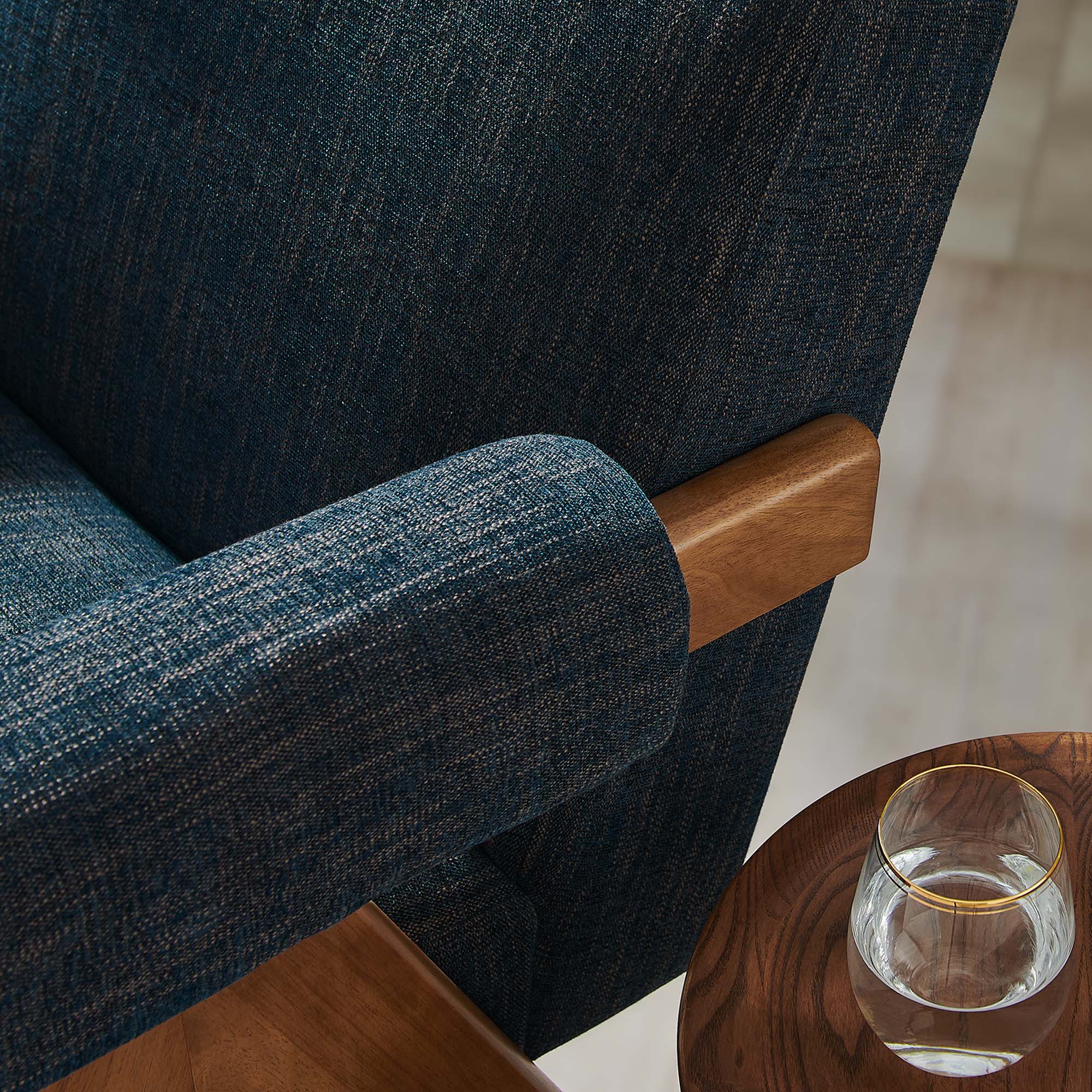 Lyra Fabric Armchair, Azure Fabric