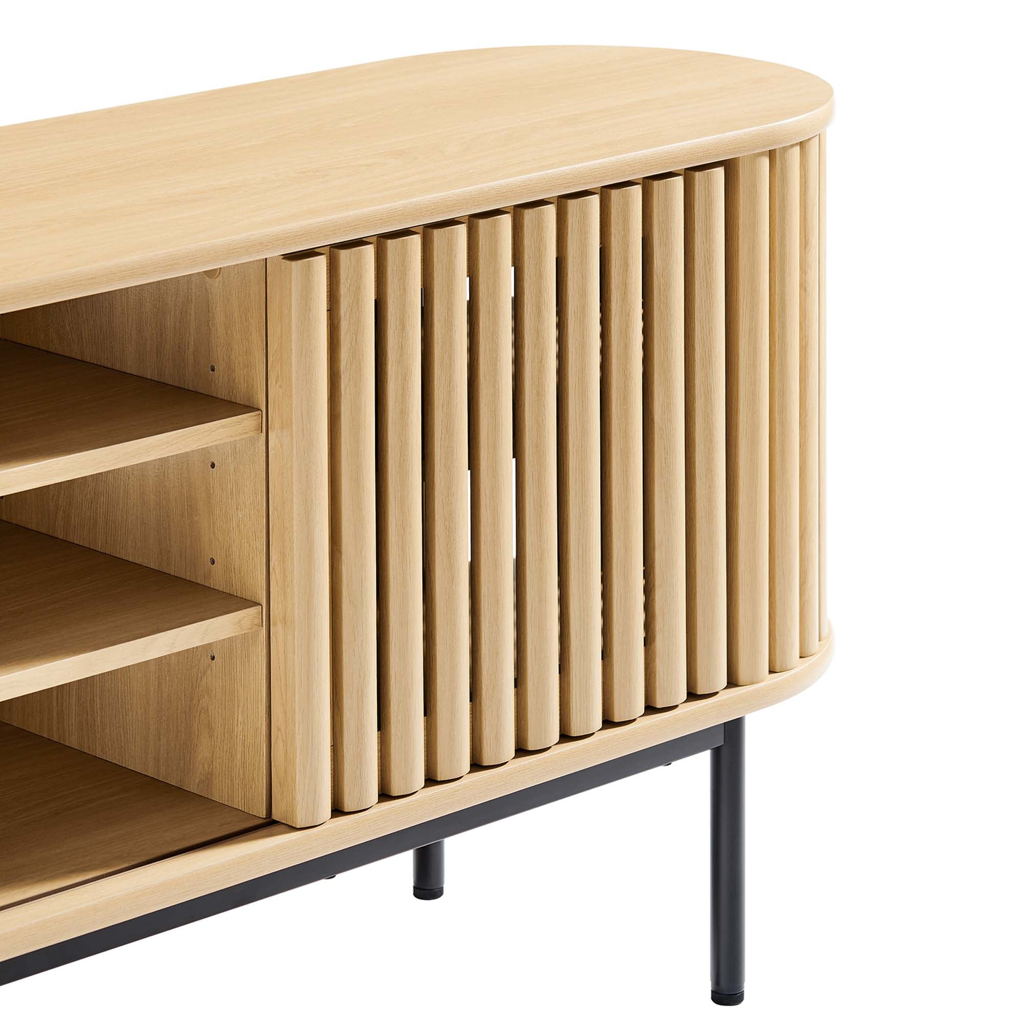 Fortitude 71" TV Stand, Oak