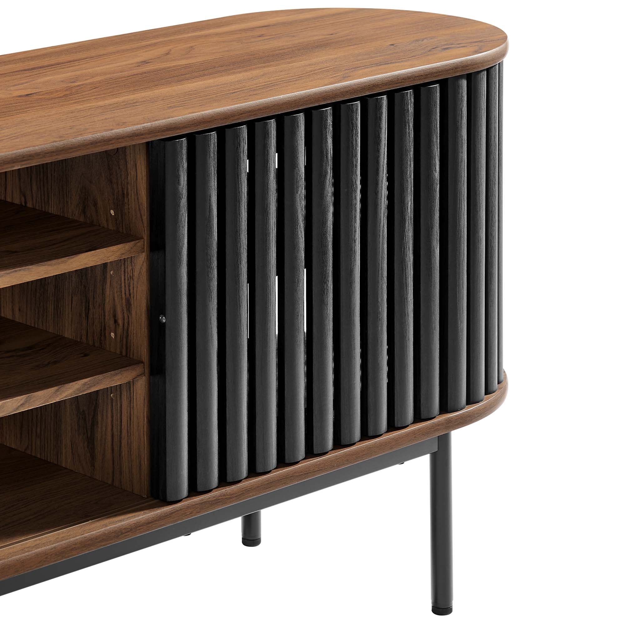 Fortitude 71" TV Stand, Walnut Black