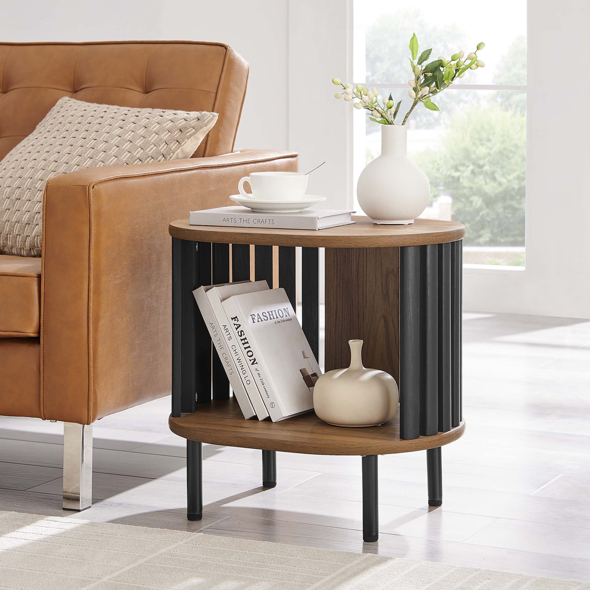 Fortitude Side Table, Walnut Black