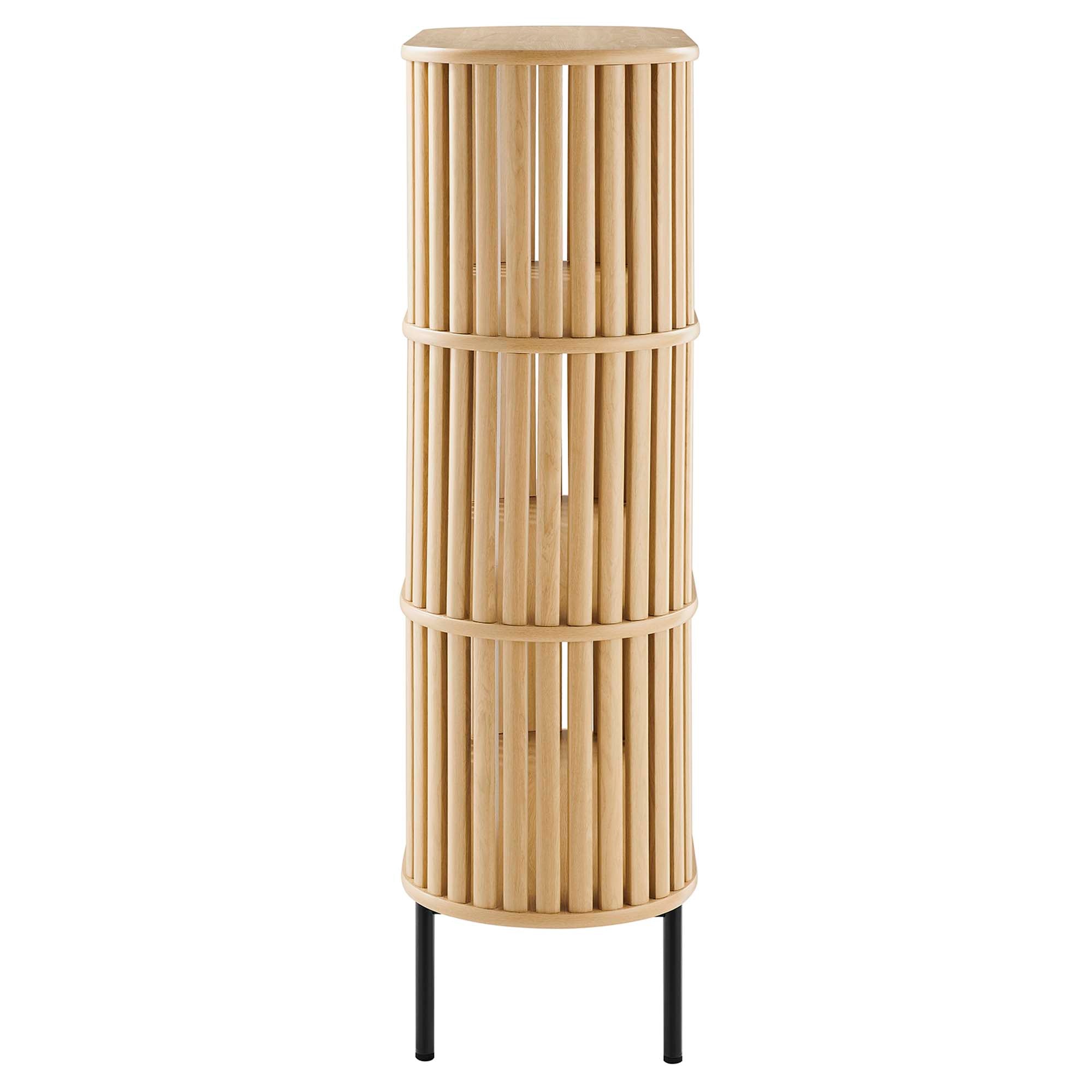 Fortitude Three Tier Display Cabinet, Oak