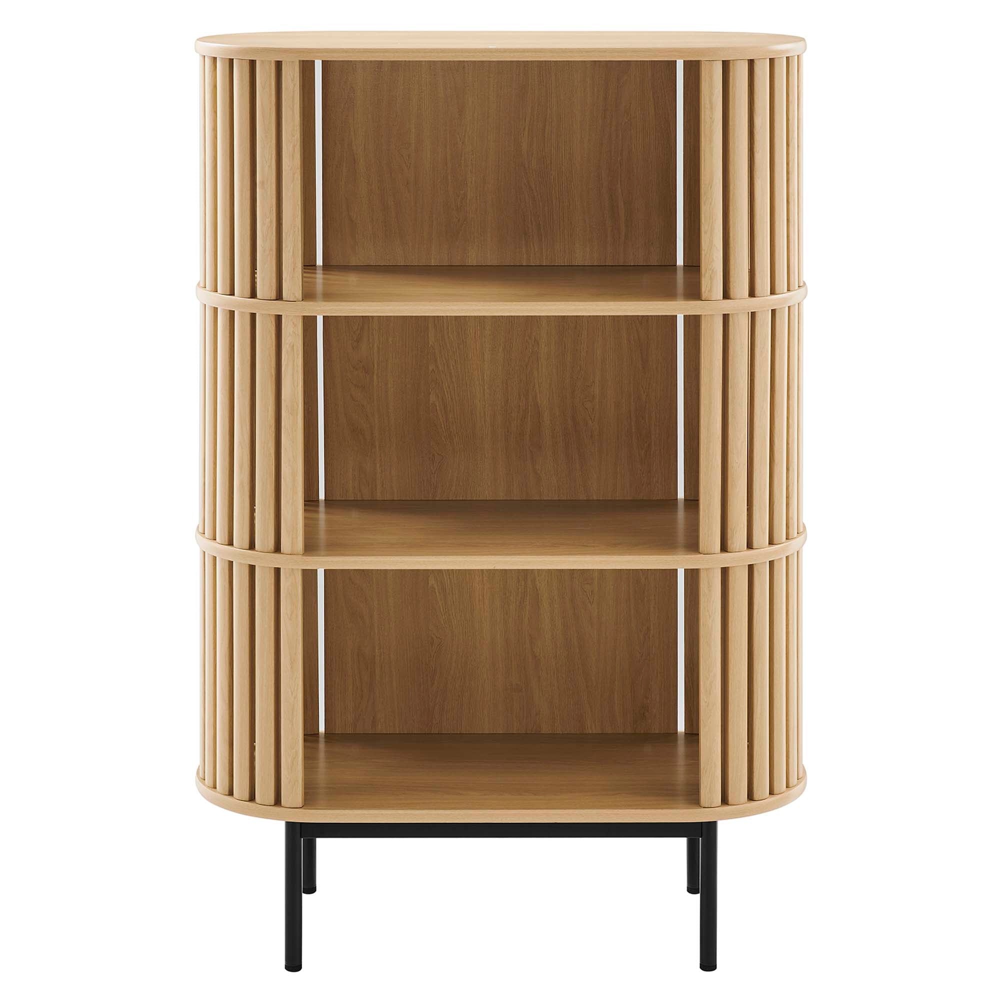 Fortitude Three Tier Display Cabinet, Oak