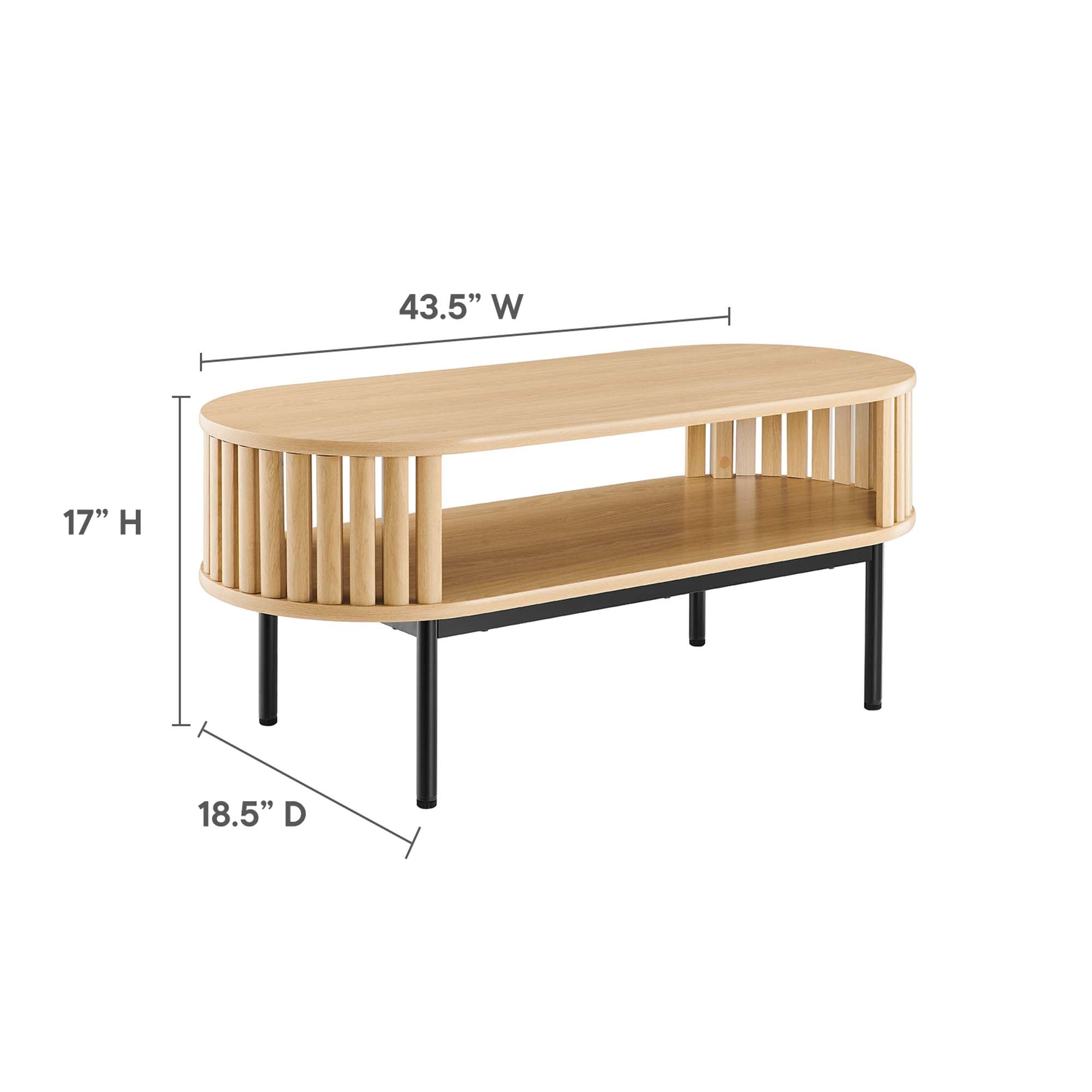 Fortitude Wood Coffee Table, Oak