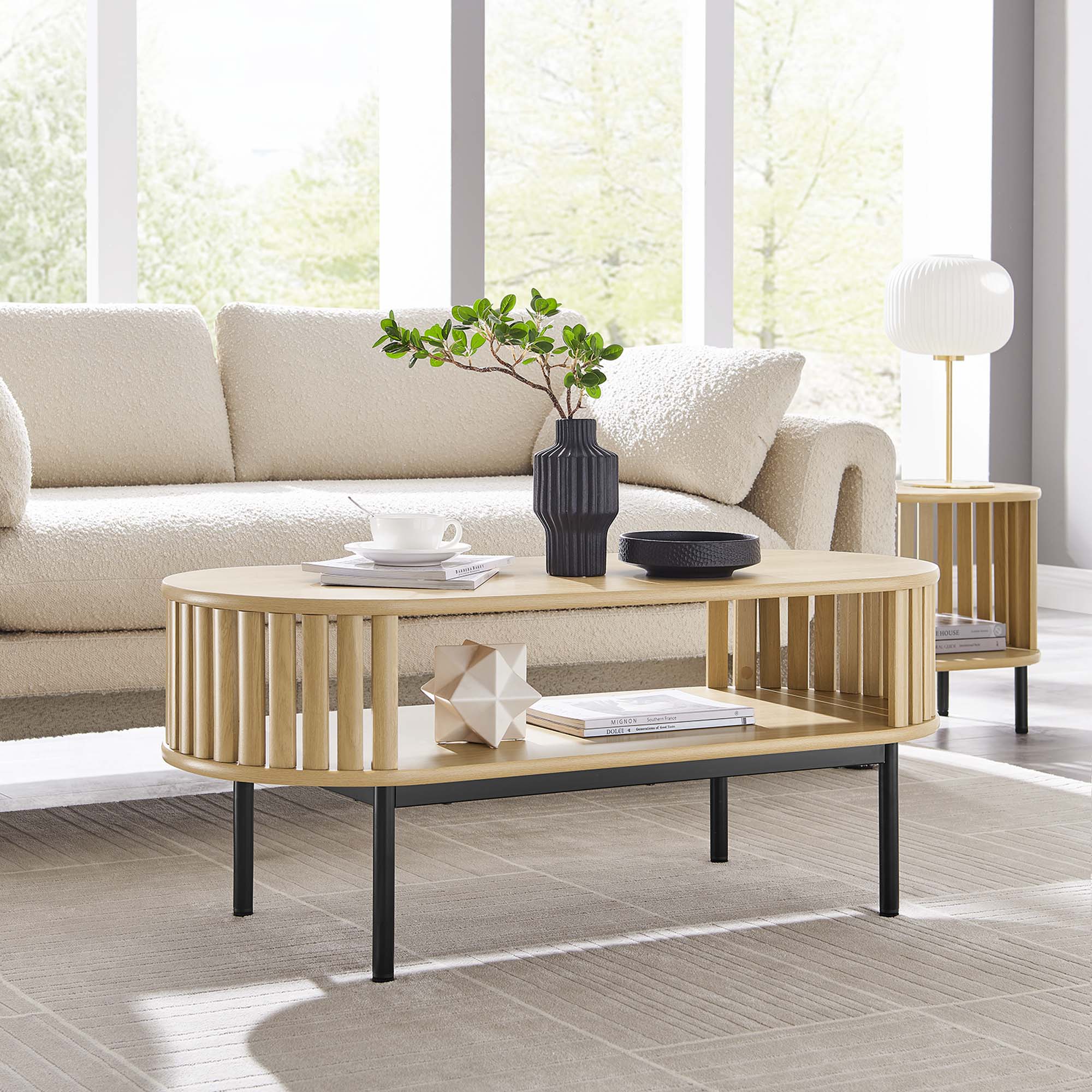 Fortitude Wood Coffee Table, Oak