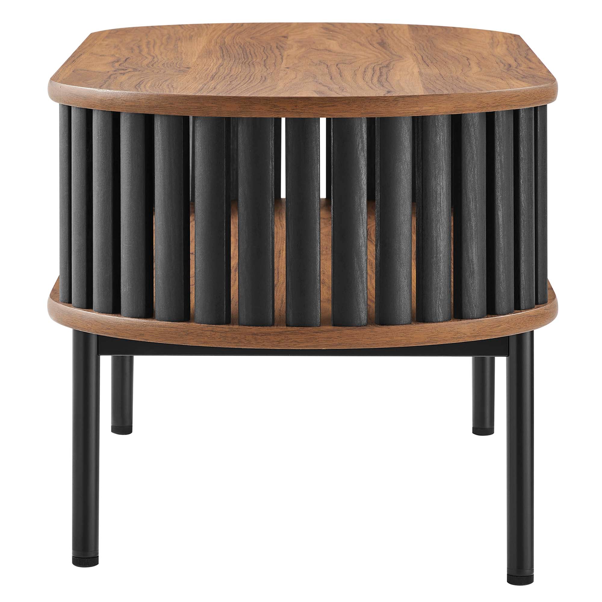 Fortitude Wood Coffee Table, Walnut Black