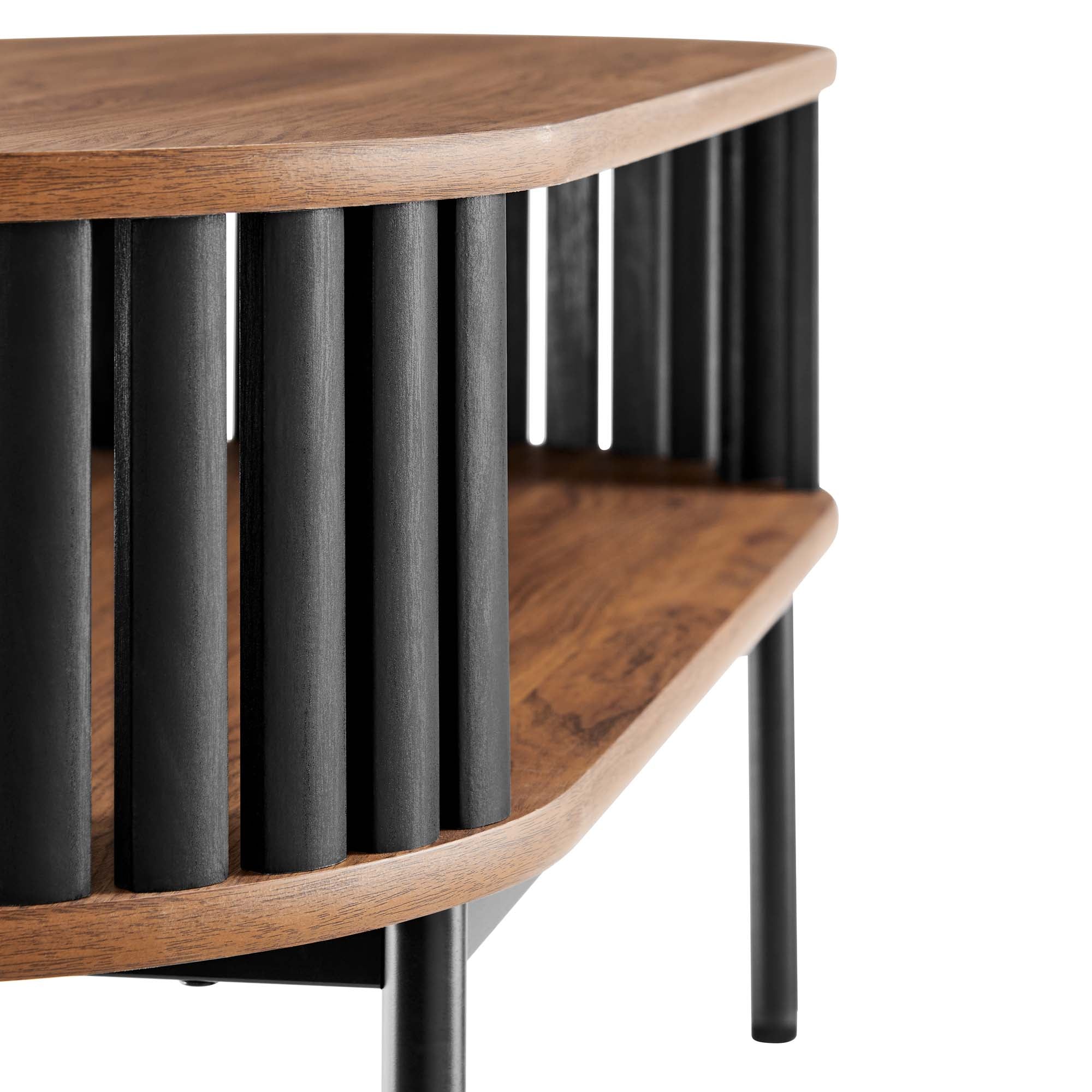 Fortitude Wood Coffee Table, Walnut Black