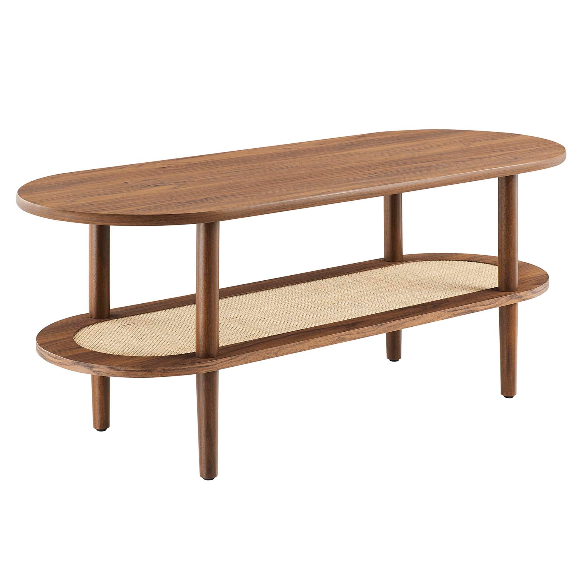 Torus Oval Coffee Table, Walnut