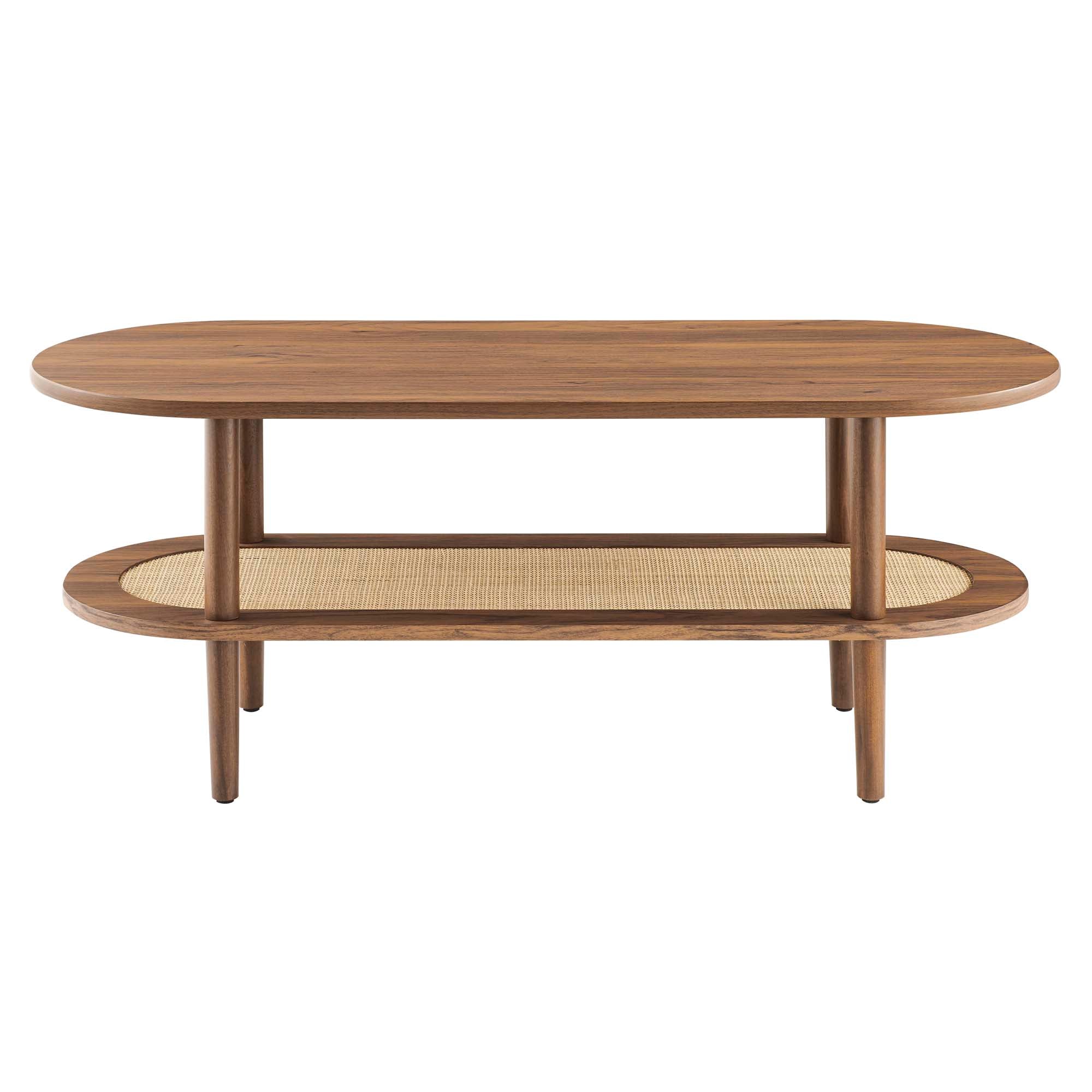 Torus Oval Coffee Table, Walnut