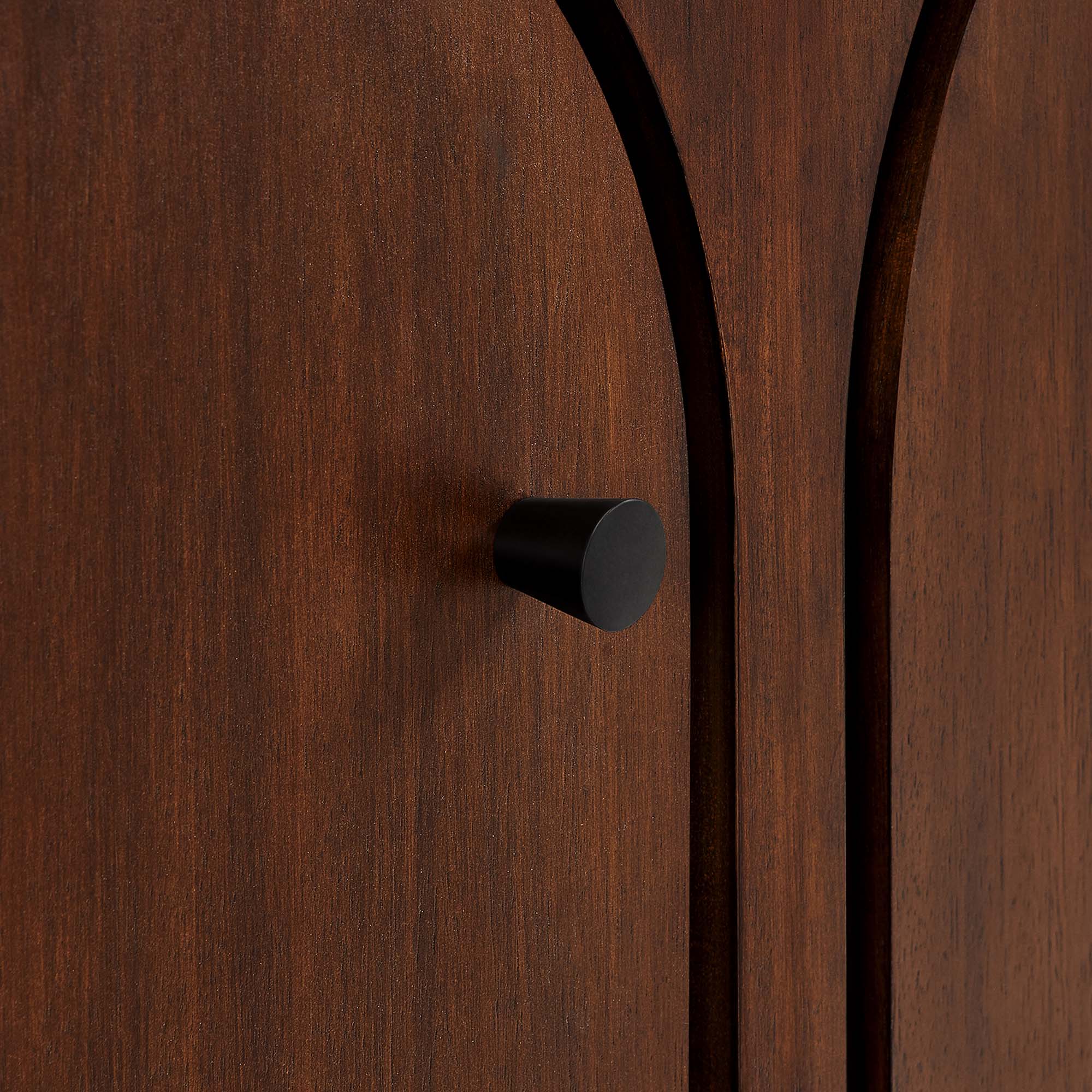 Appia 3-Door Arched Door Sideboard Storage Cabinet, Walnut