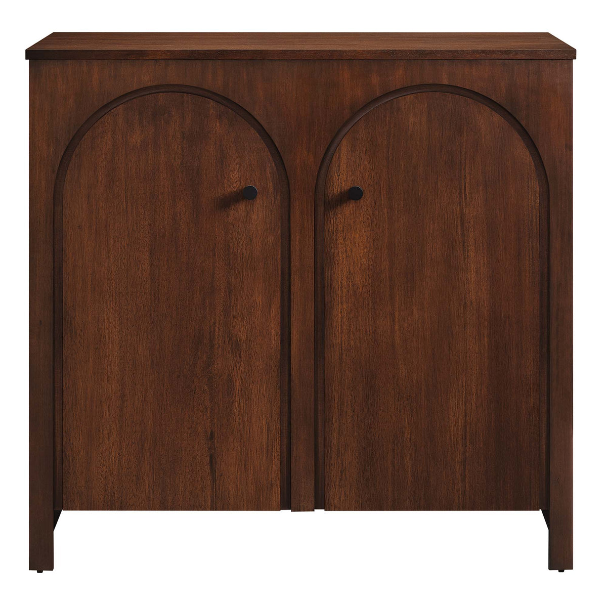 Appia 2-Door Arched Door Storage Cabinet, Walnut