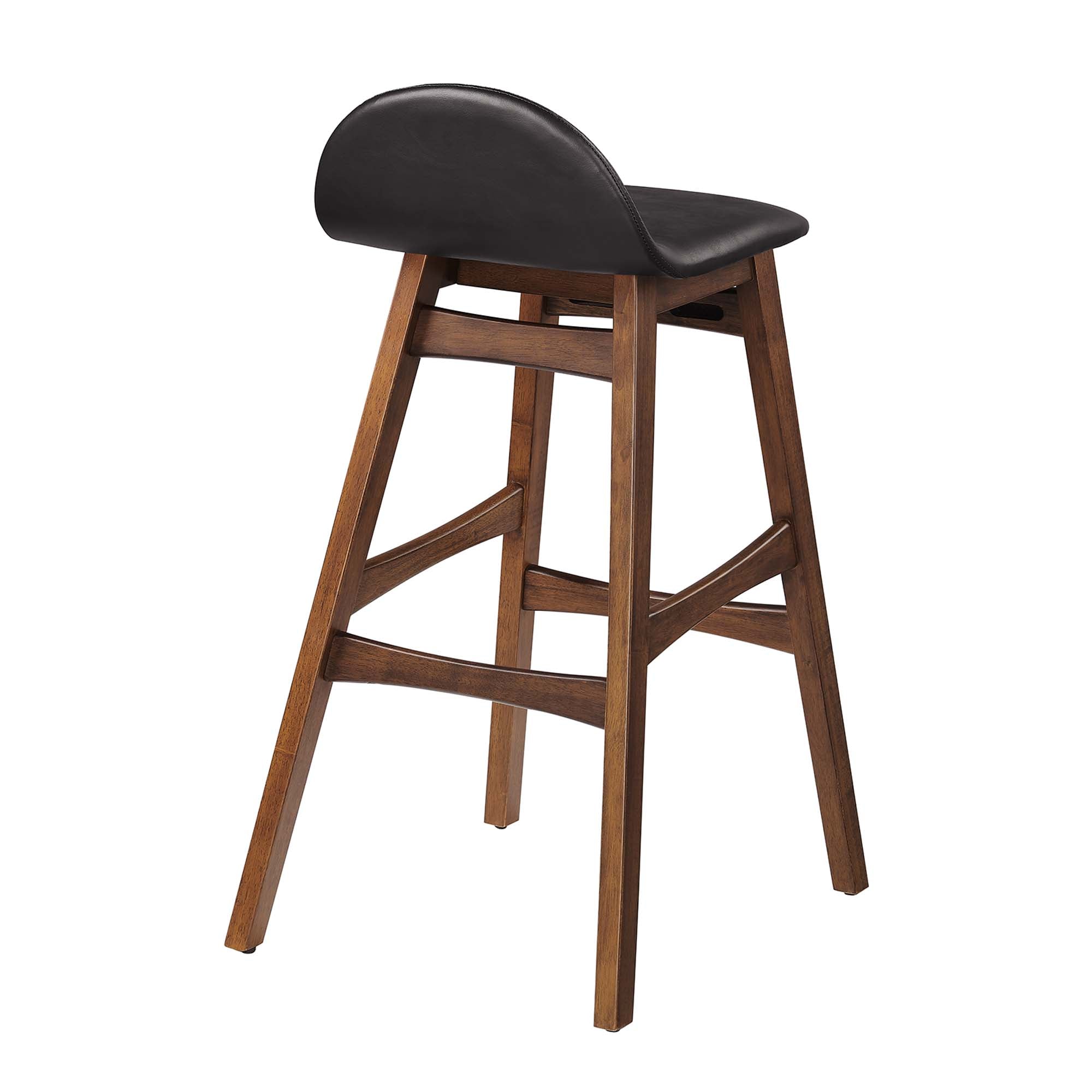 Juno Wood Bar Stool Set of 2, Brown