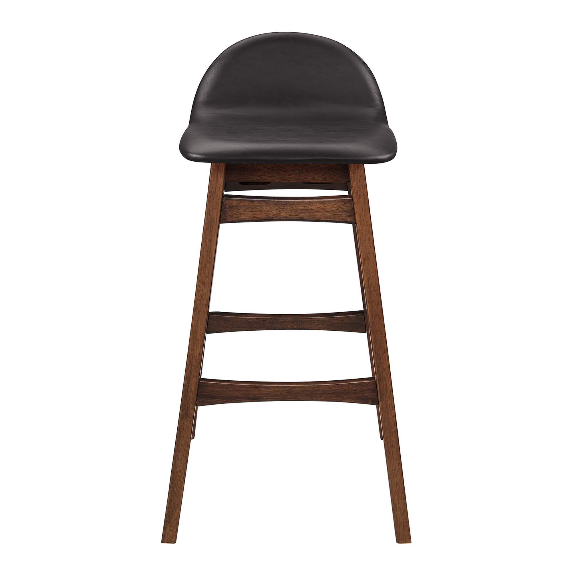 Juno Wood Bar Stool Set of 2, Brown