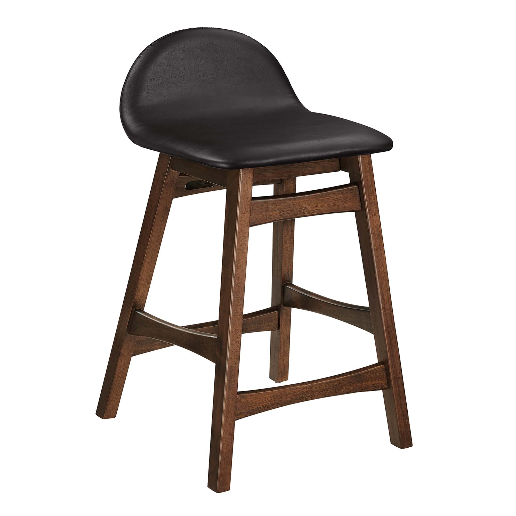 Juno Wood Counter Stool Set of 2, Brown