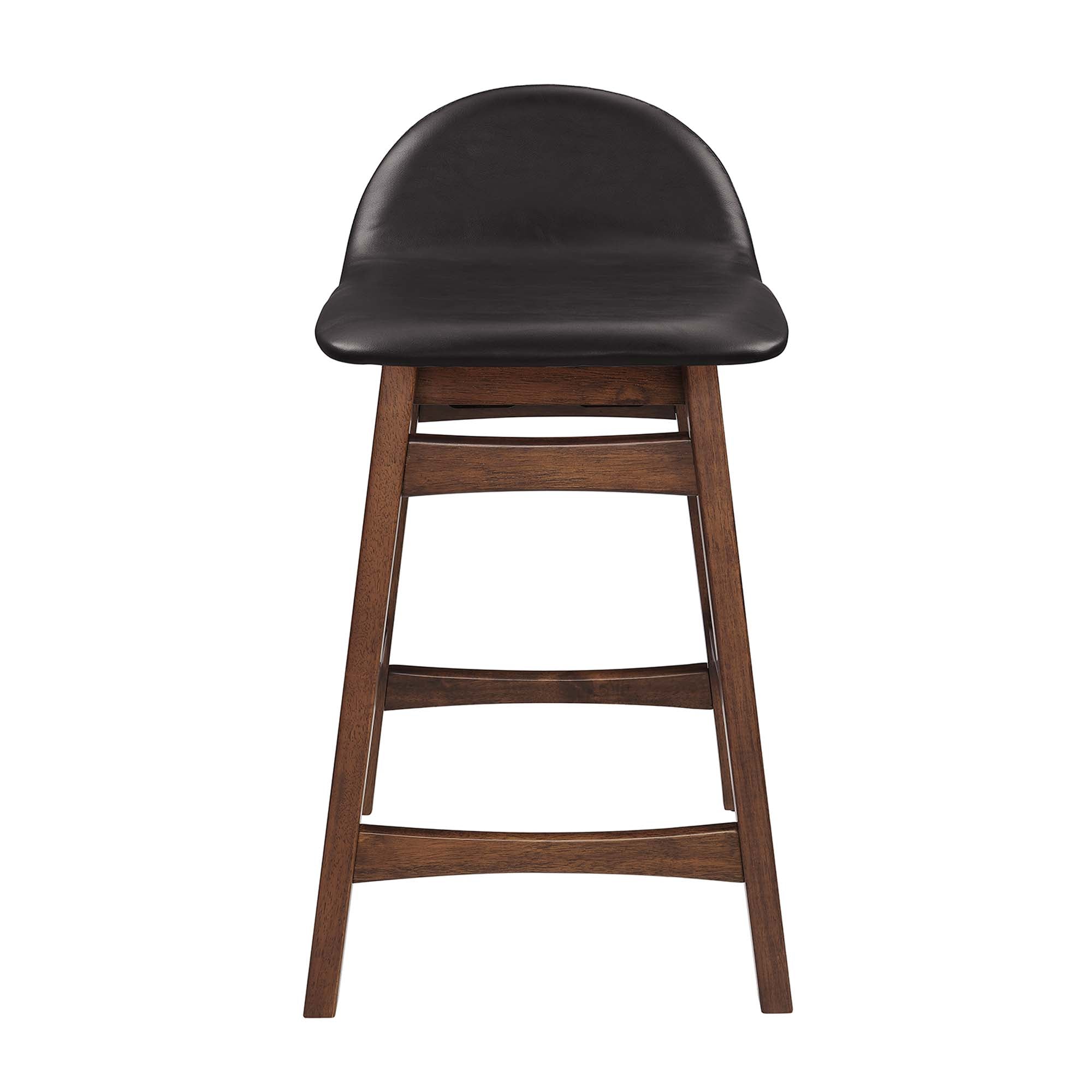 Juno Wood Counter Stool Set of 2, Brown