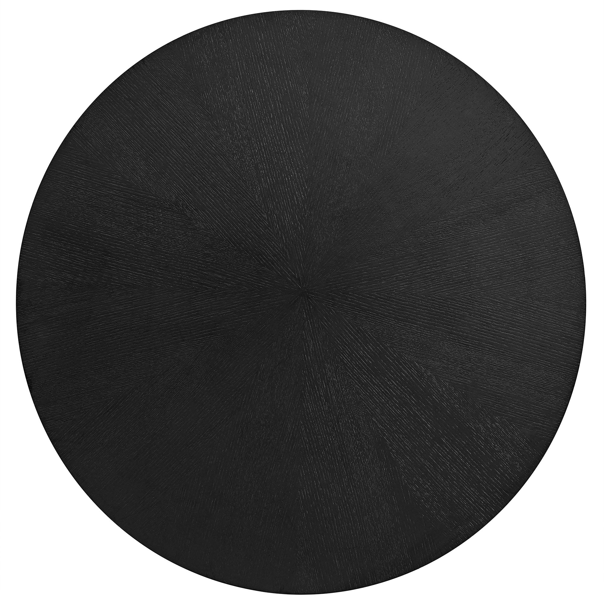 Crossroads Round Wood Coffee Table, Black