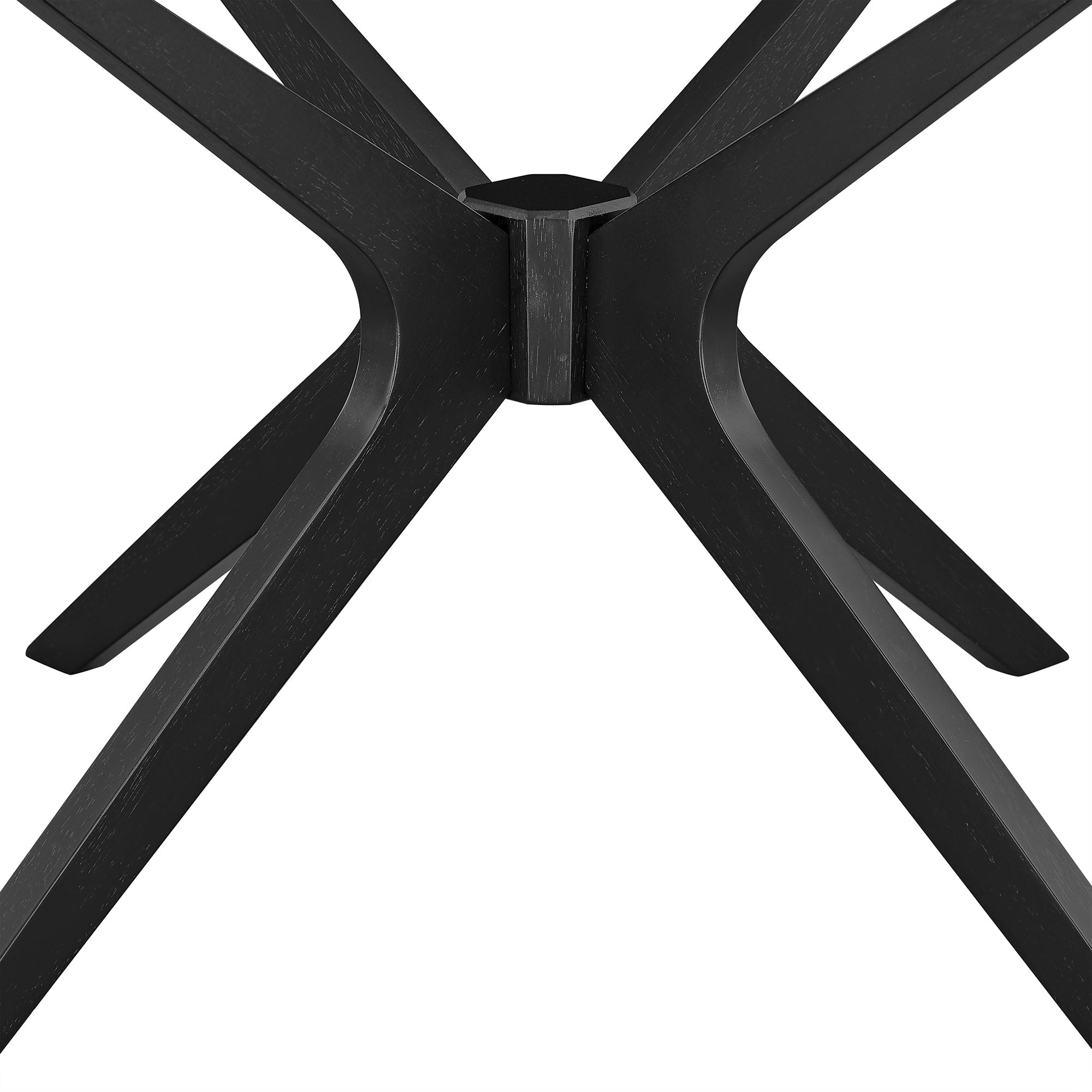 Crossroads Round Wood Coffee Table, Black