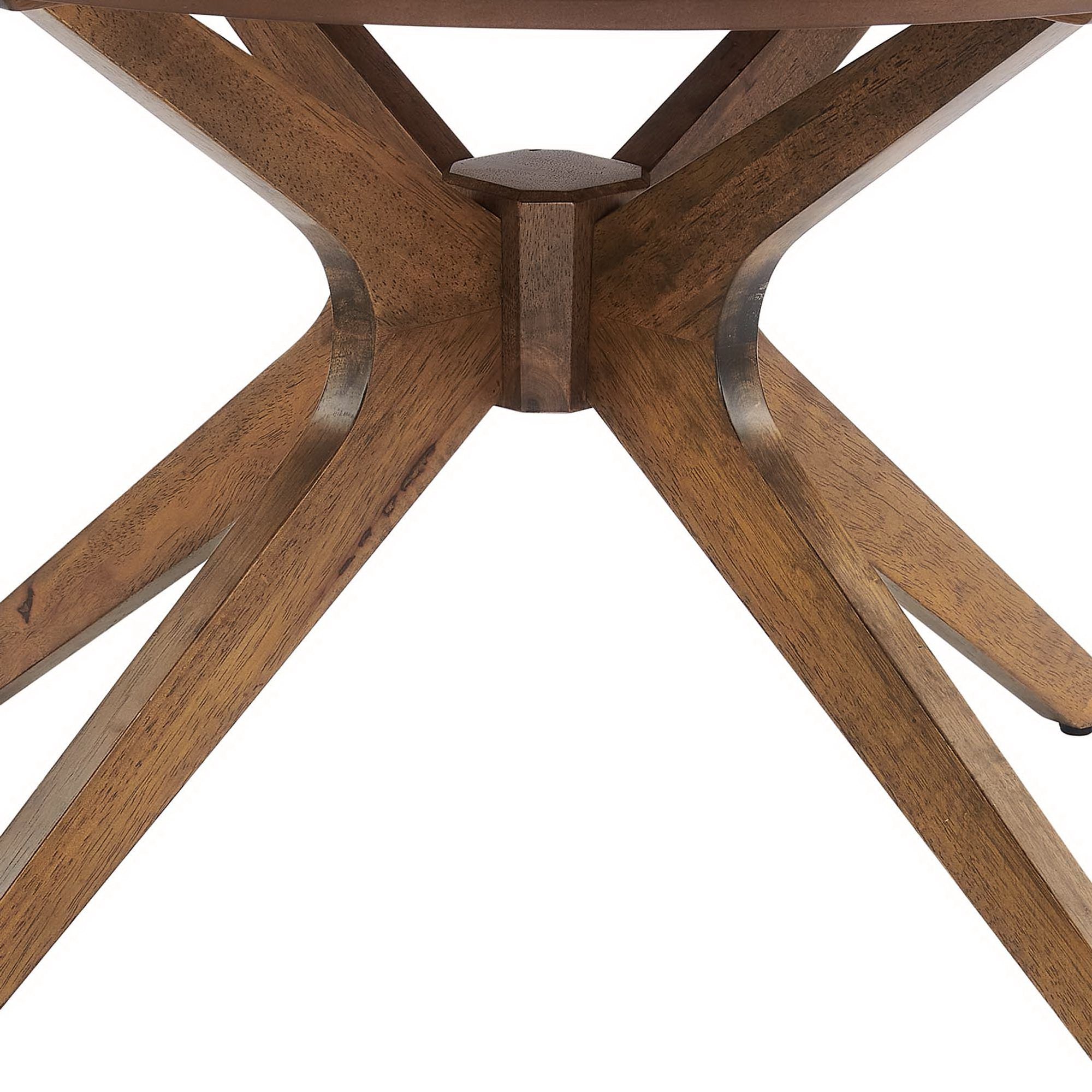 Crossroads Round Wood Coffee Table, Walnut