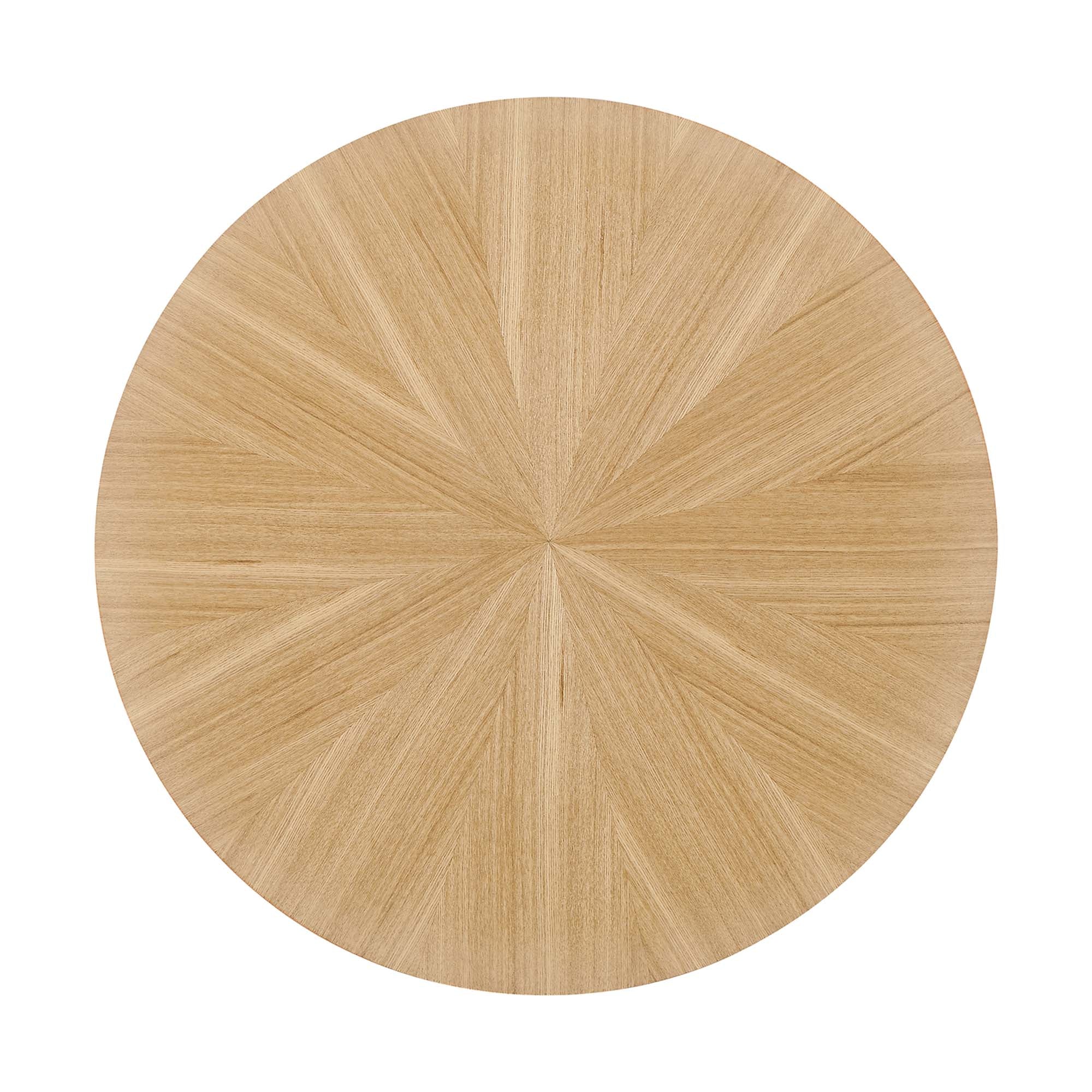 Crossroads 24" Round Wood Side Table, Oak