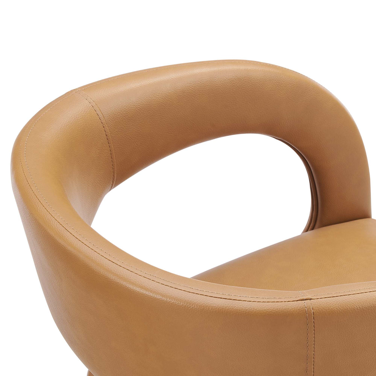 Pinnacle Vegan Leather Dining Chair Set of 2, Tan