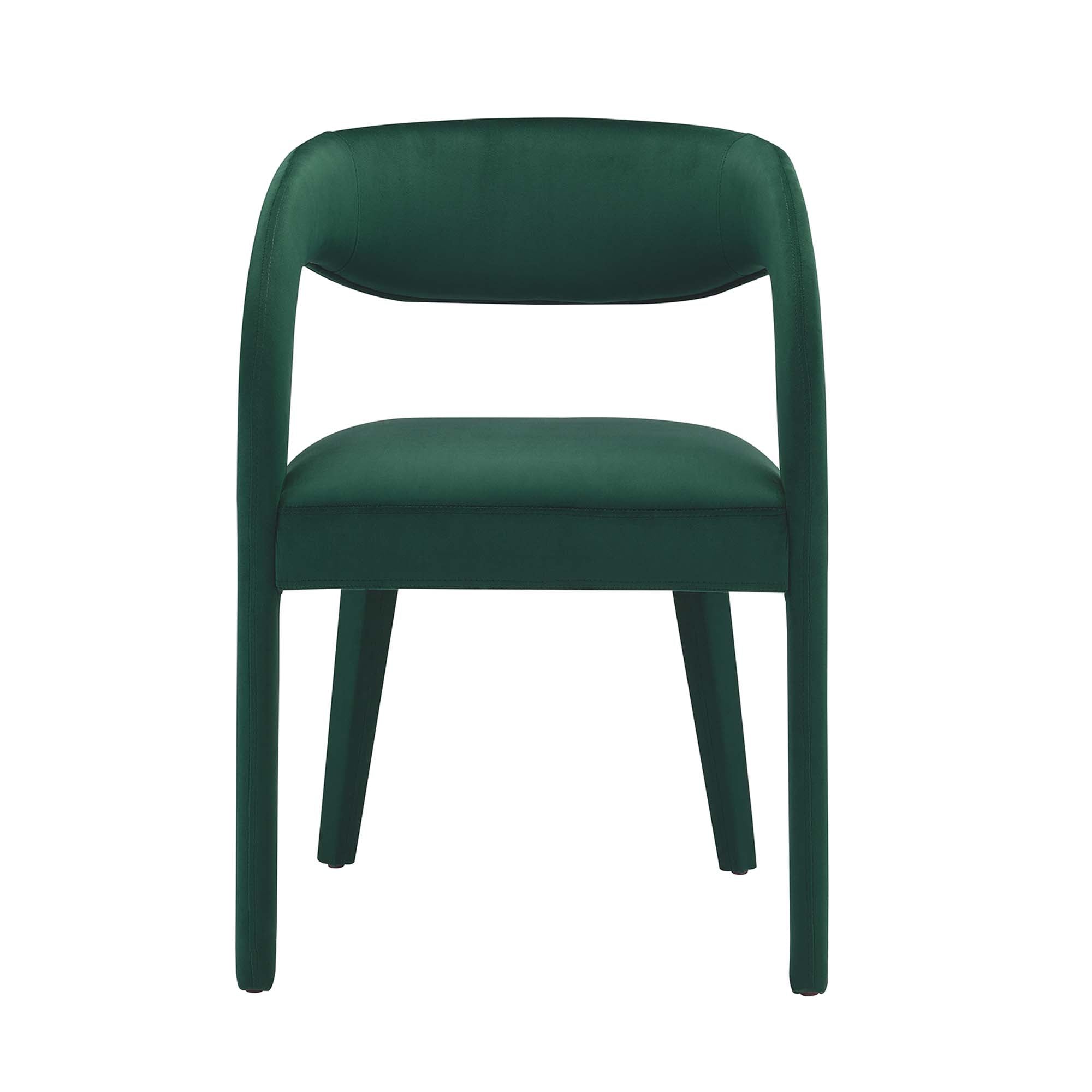 Pinnacle Performance Velvet Dining Chair Set of 2, Green