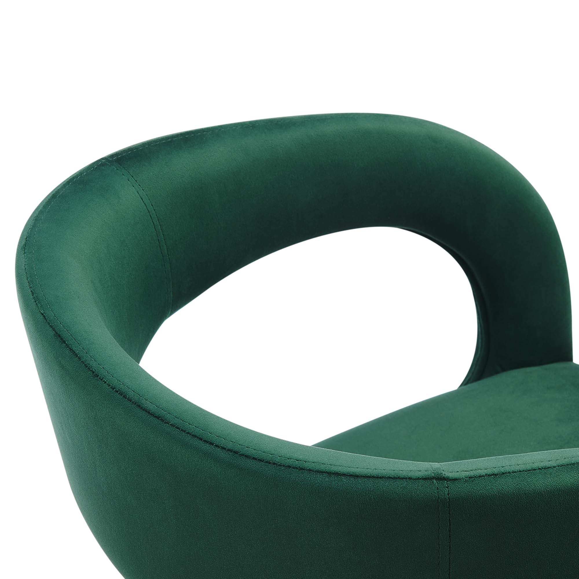 Pinnacle Performance Velvet Dining Chair Set of 2, Green
