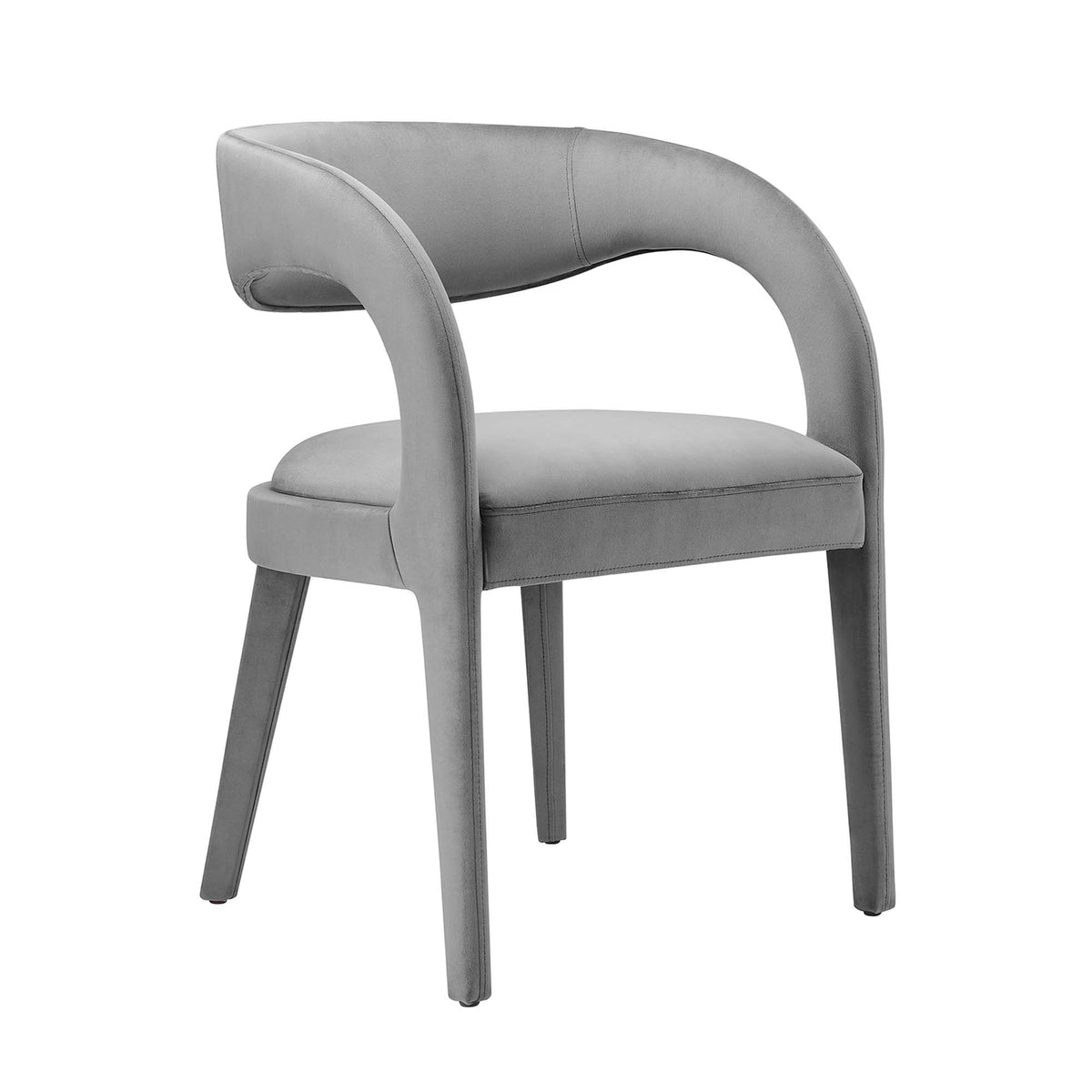 Pinnacle Performance Velvet Dining Chair Set of 2, Gray